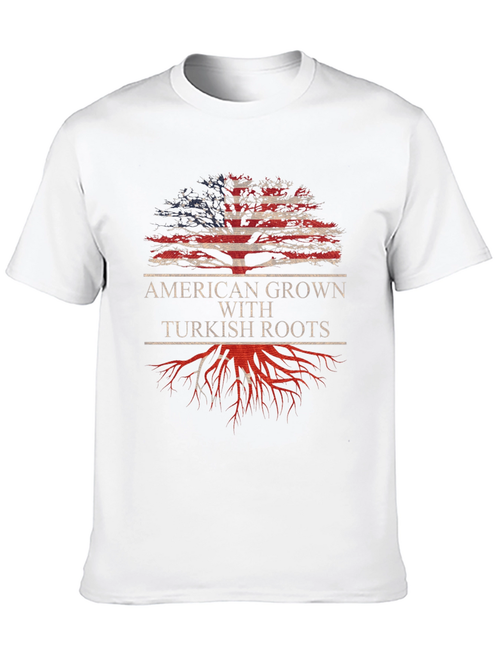 American Grown Turkish Roots Graphic T-Shirt