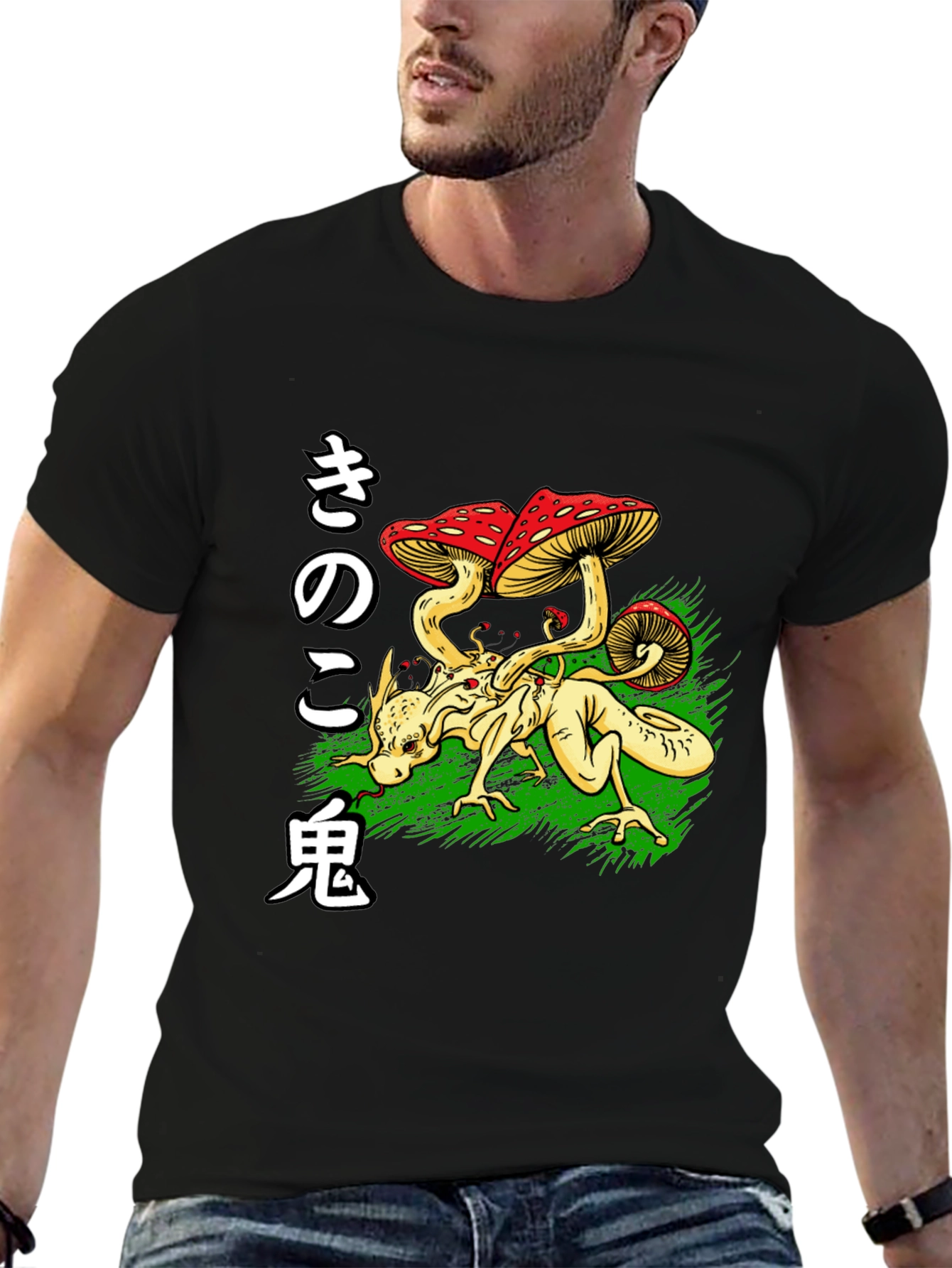 Mushroom Demon Graphic Tee - Japanese Anime Style