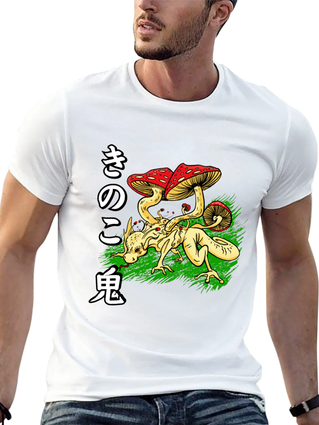 Mushroom Demon Graphic Tee - Japanese Anime Style