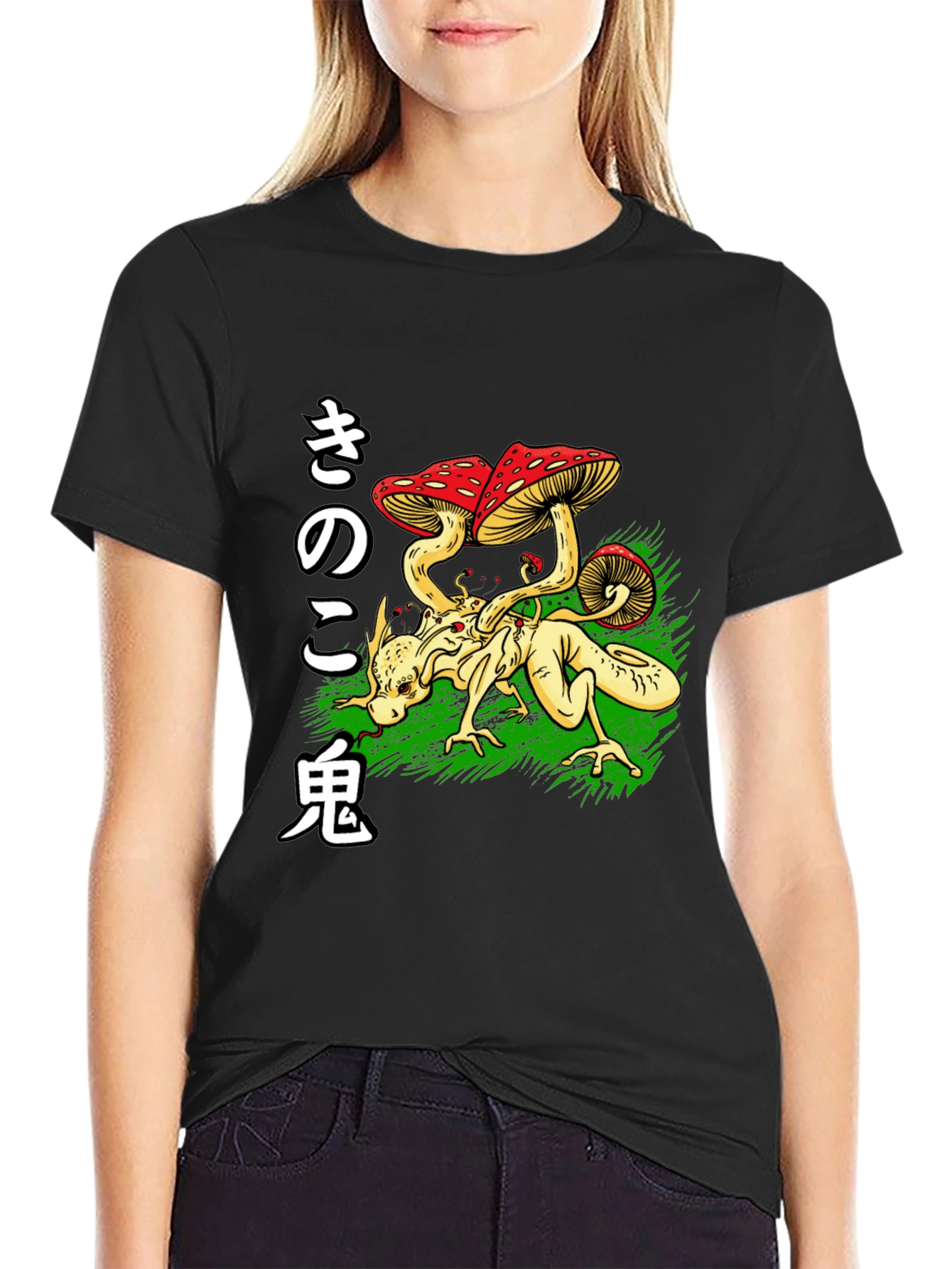 Mushroom Demon Graphic Tee - Japanese Anime Style