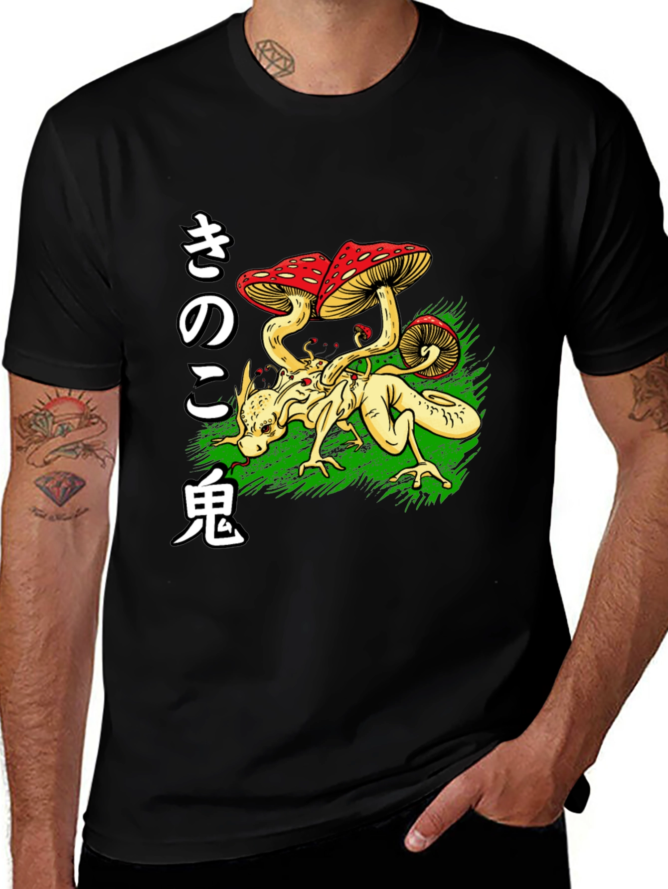 Mushroom Demon Graphic Tee - Japanese Anime Style