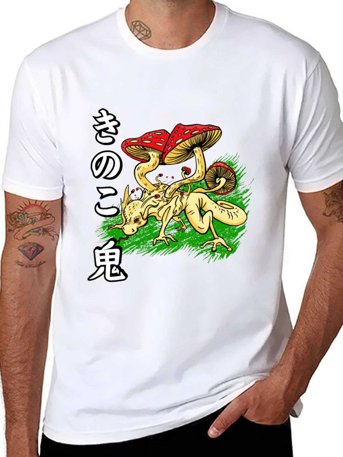Mushroom Demon Graphic Tee - Japanese Anime Style