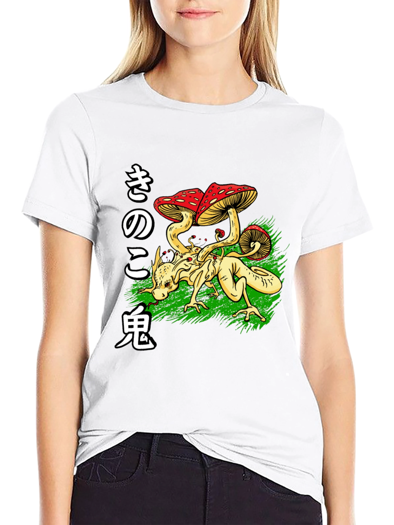 Mushroom Demon Graphic Tee - Japanese Anime Style