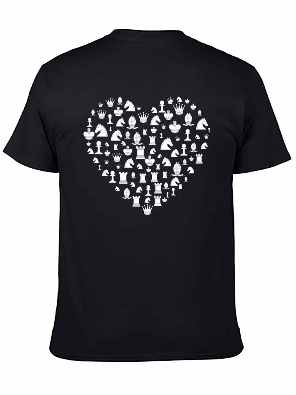 Chess Heart T-Shirt - Black Graphic Tee
