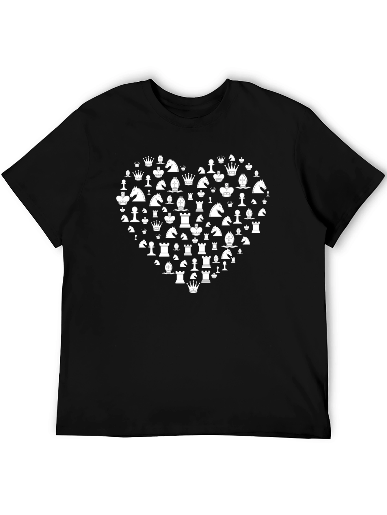 Chess Heart T-Shirt - Black Graphic Tee