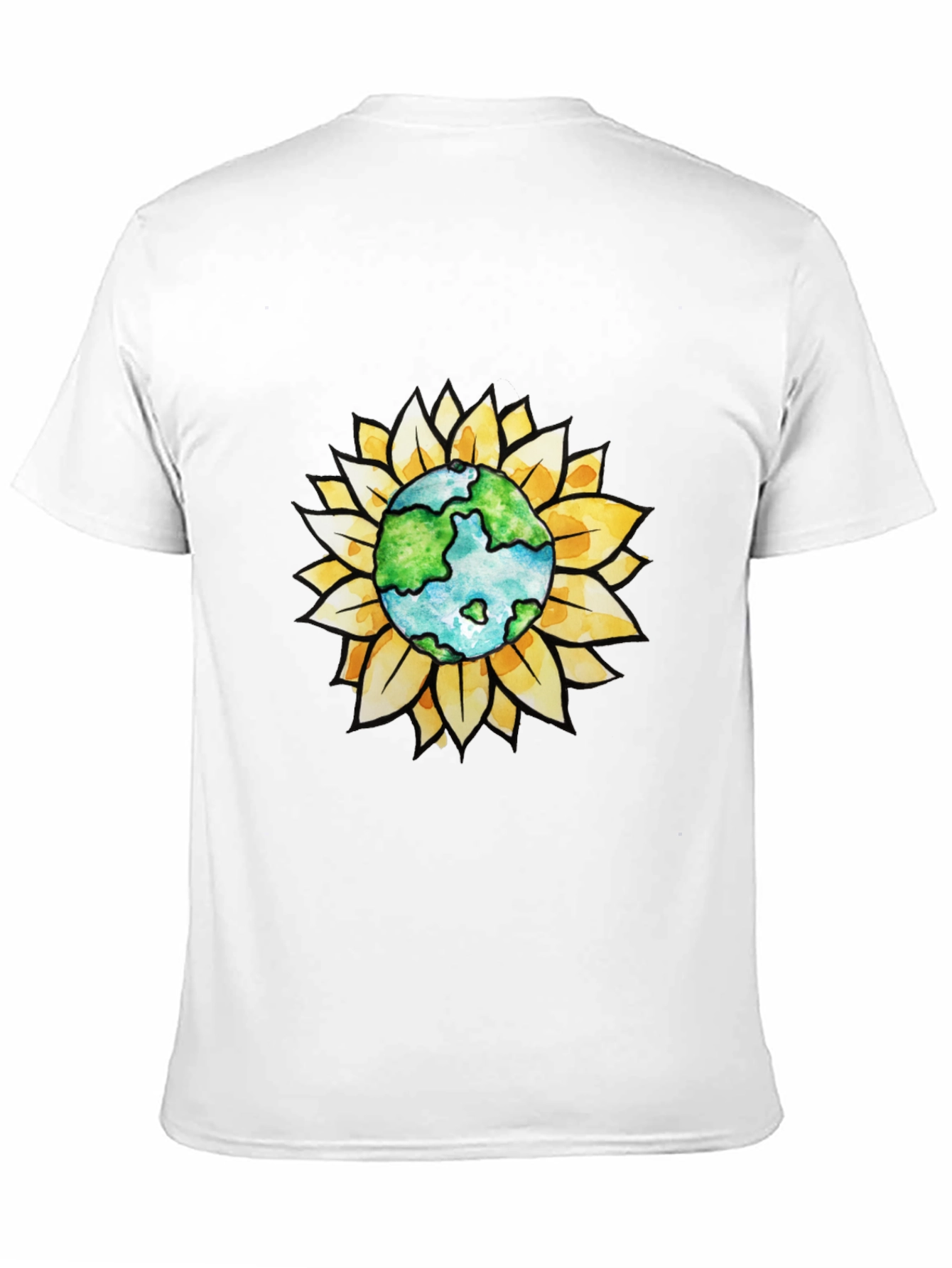 Earth Sunflower Graphic Tee - Black