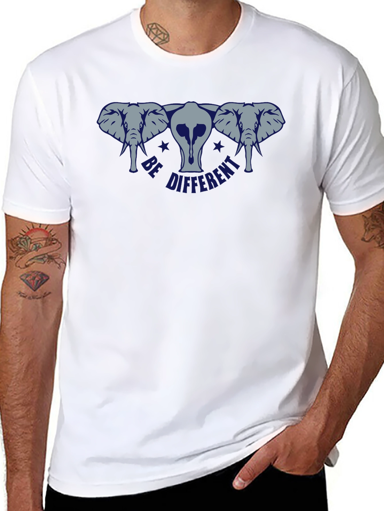 Be Different Elephant Graphic Tee