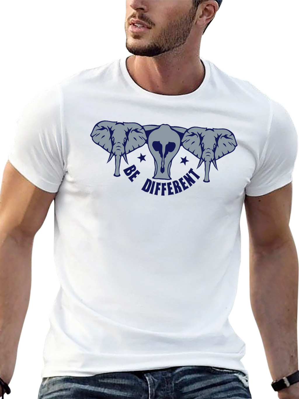 Be Different Elephant Graphic Tee