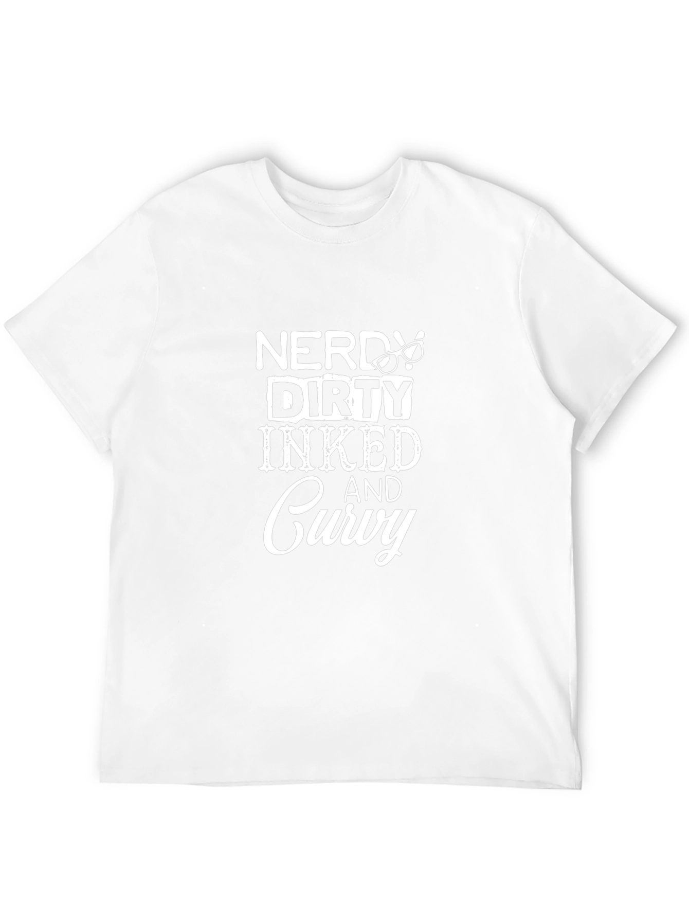 Nerdy Dirty Inked & Curvy Black Graphic Tee