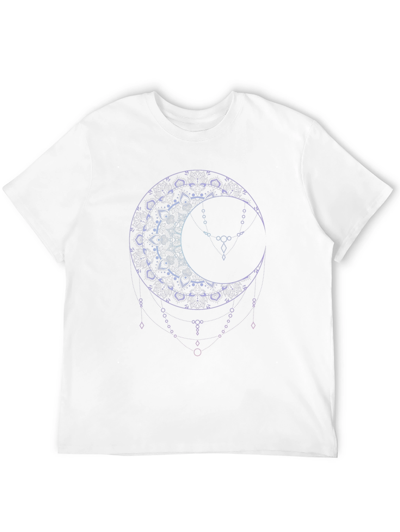 Mystic Moon Mandala Graphic Tee - Black