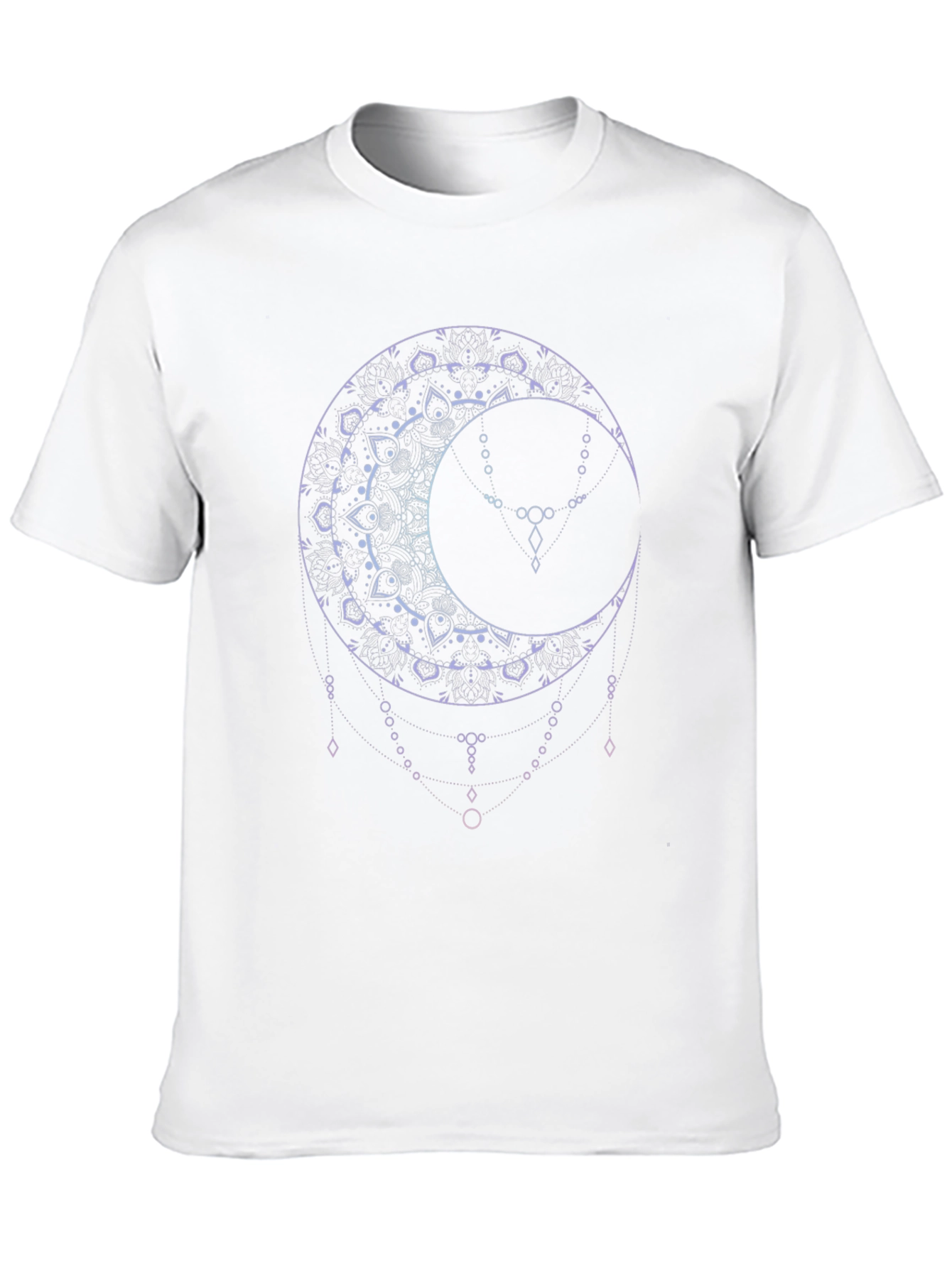 Mystic Moon Mandala Graphic Tee - Black