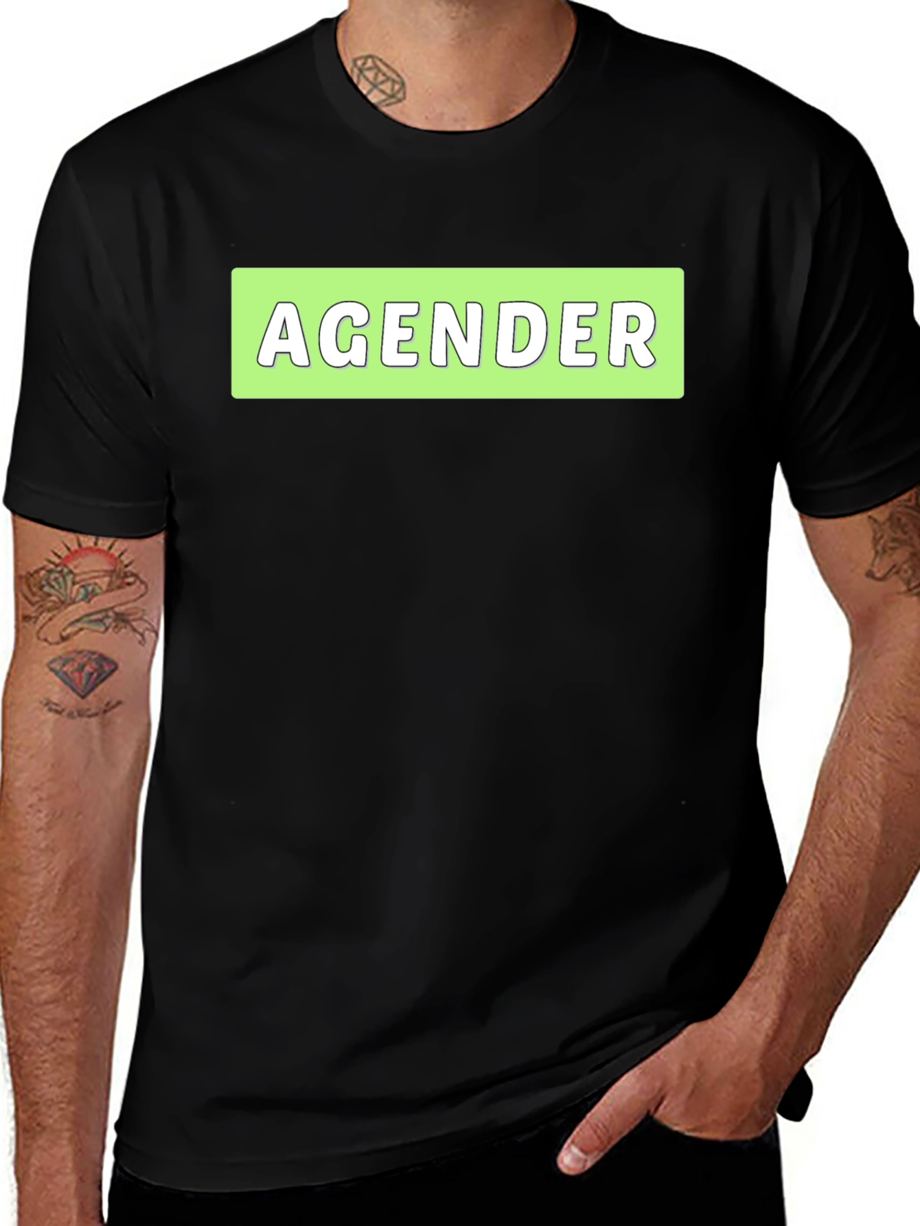 Agender Statement T-Shirt - Black