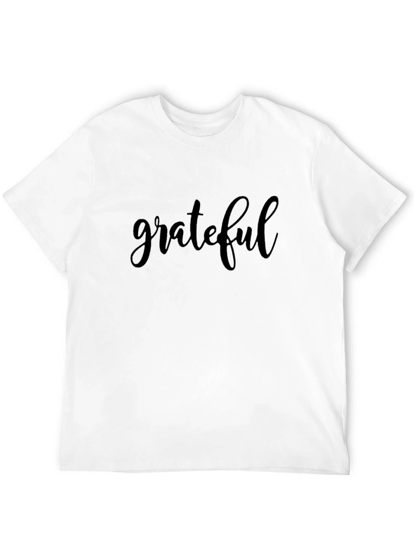 Grateful Black Crew Neck T-Shirt for Men