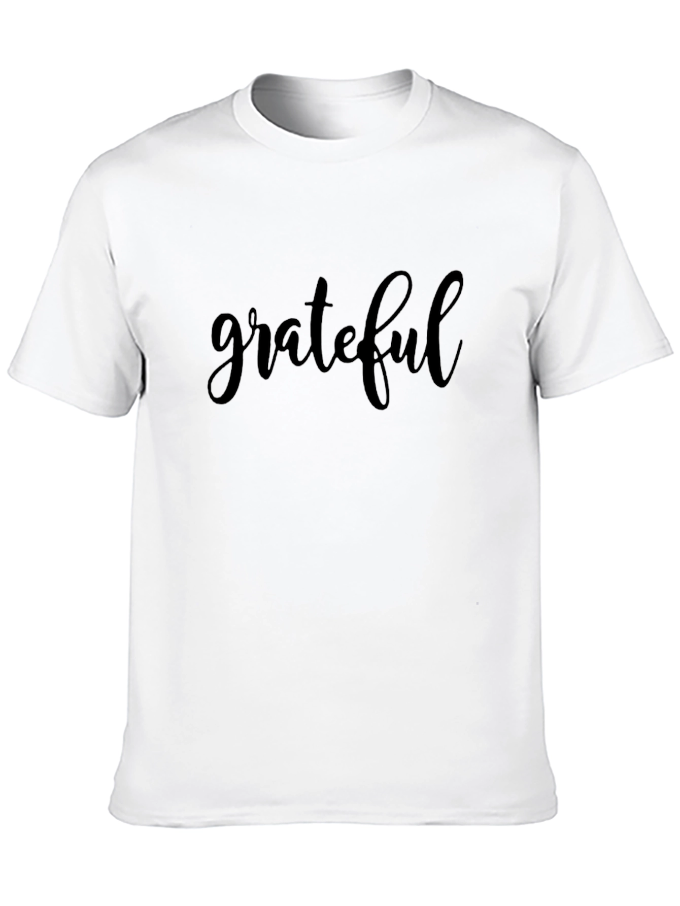 Grateful Black Crew Neck T-Shirt for Men