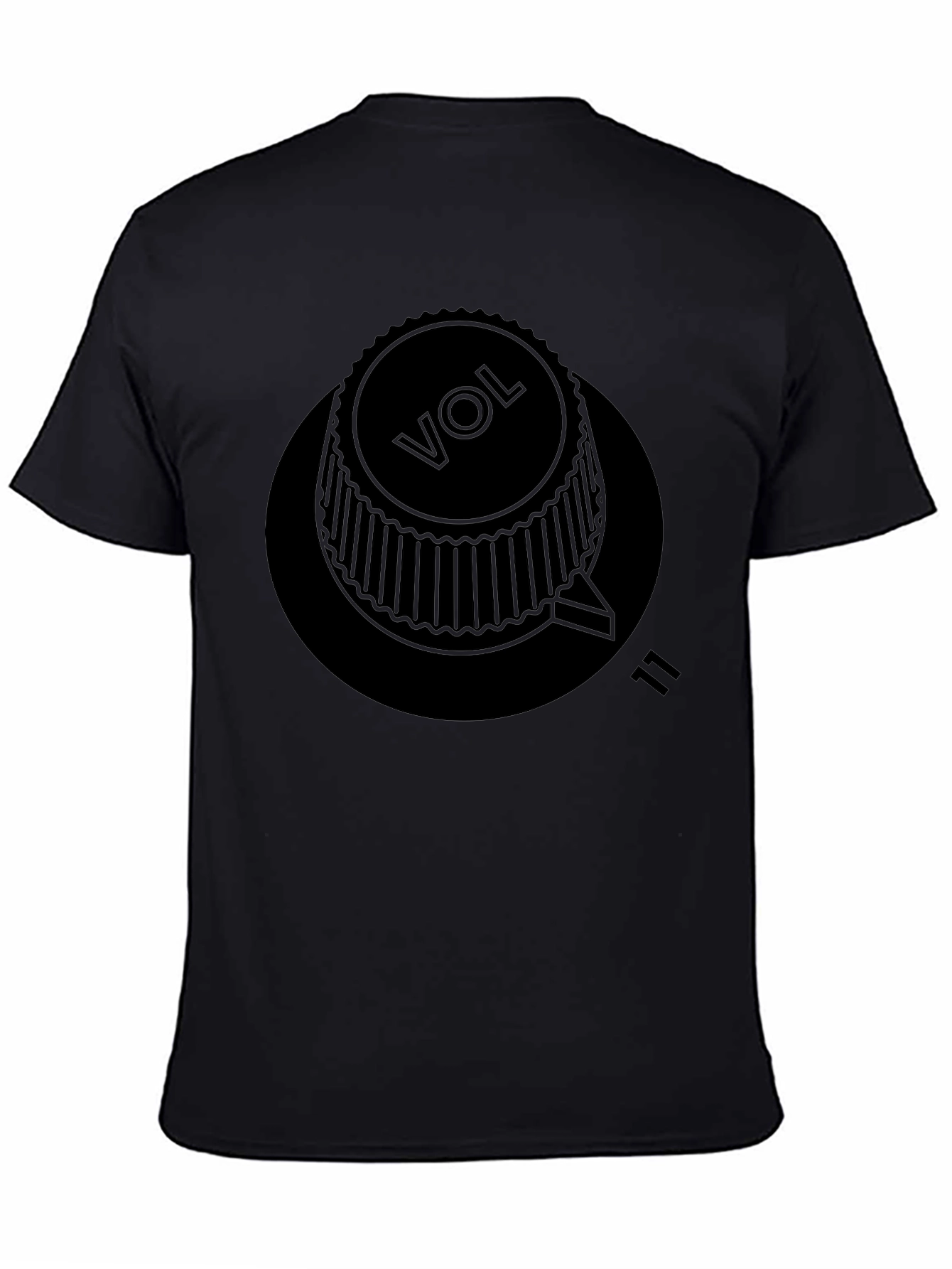Volume Knob Eleven Black T-Shirt