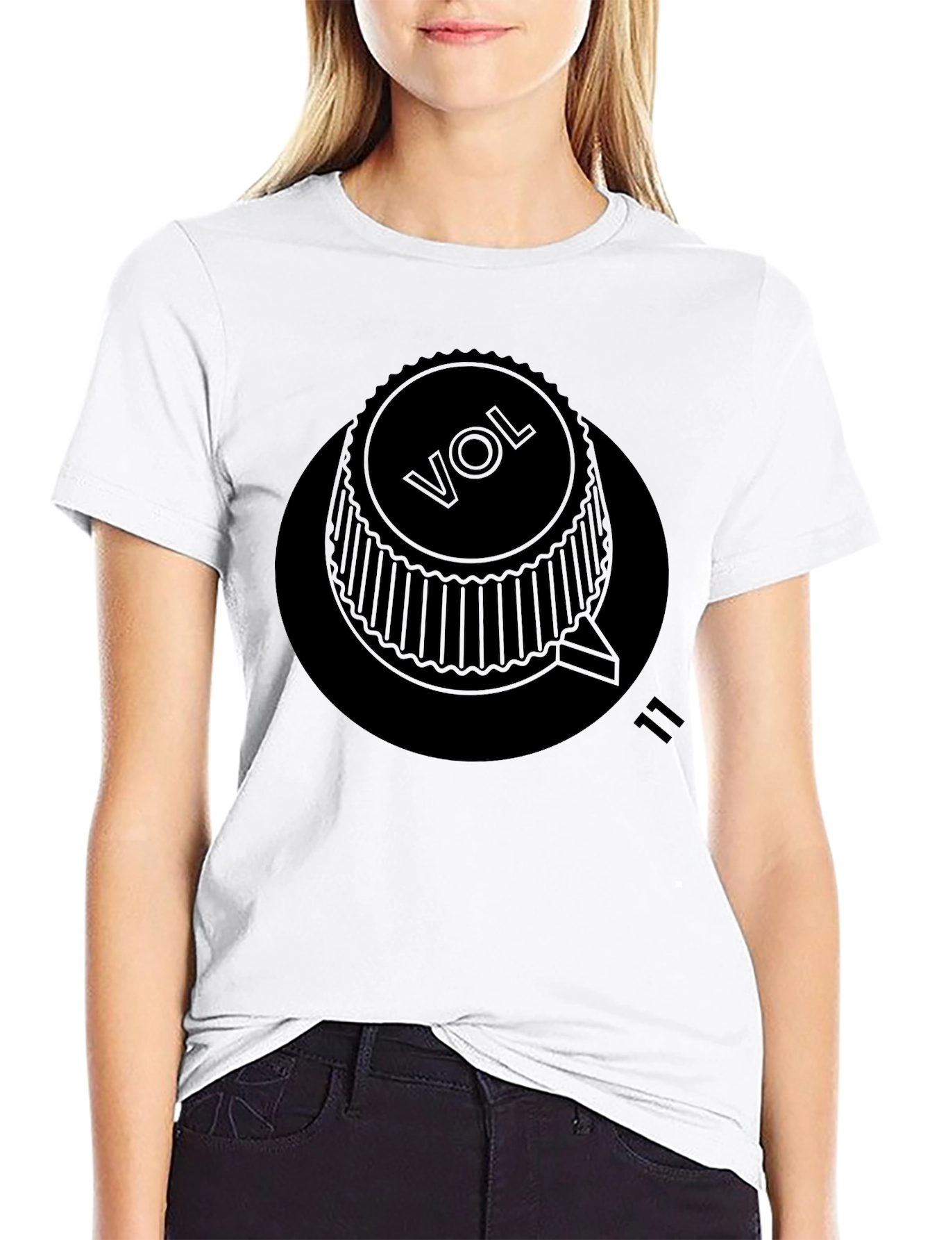 Volume Knob Eleven Black T-Shirt