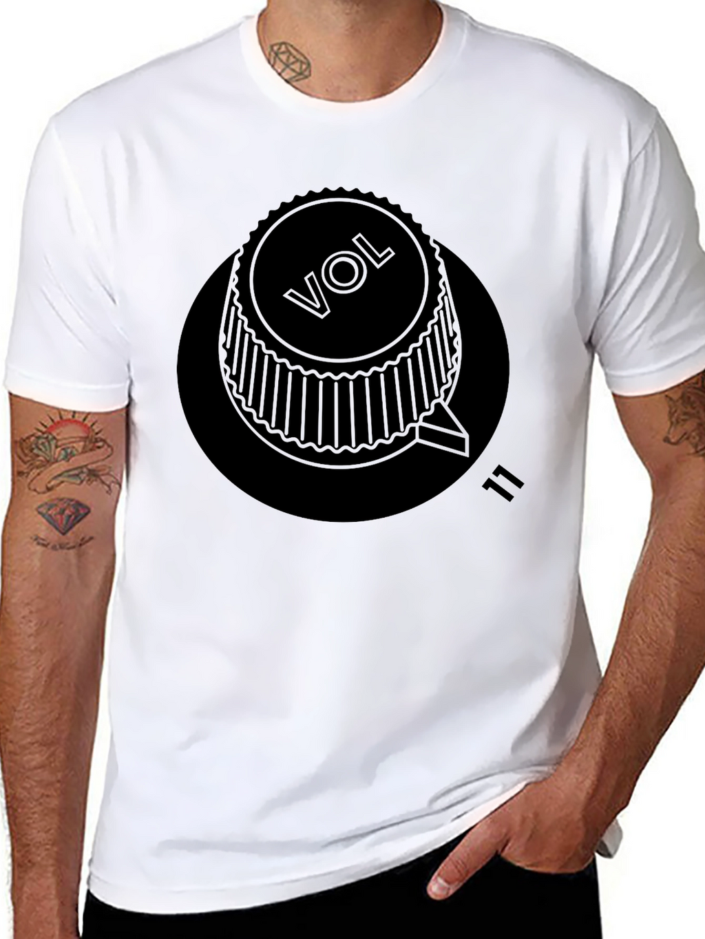 Volume Knob Eleven Black T-Shirt