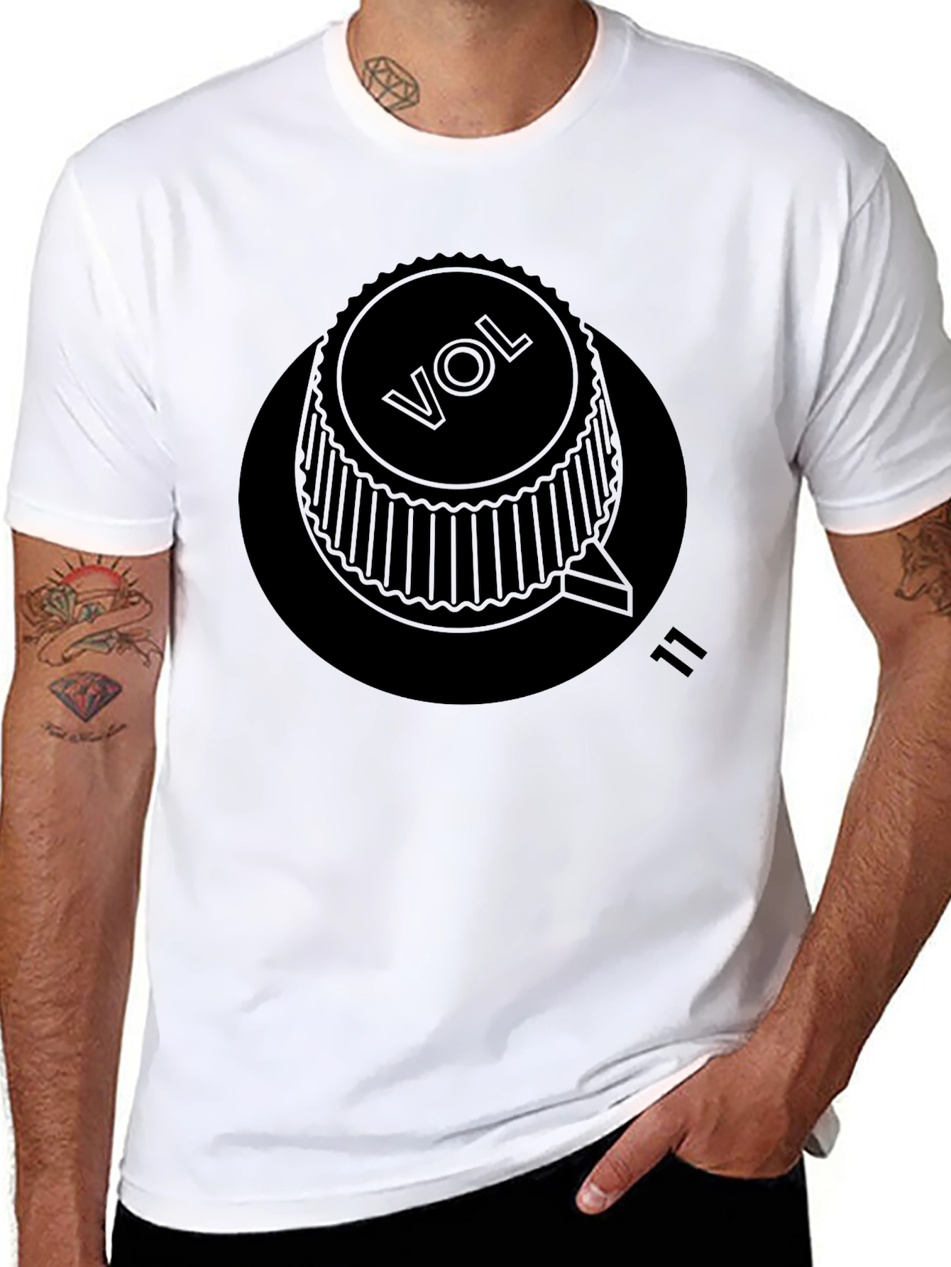 Volume Knob Eleven Black T-Shirt