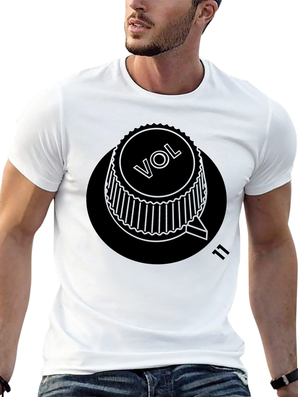 Volume Knob Eleven Black T-Shirt