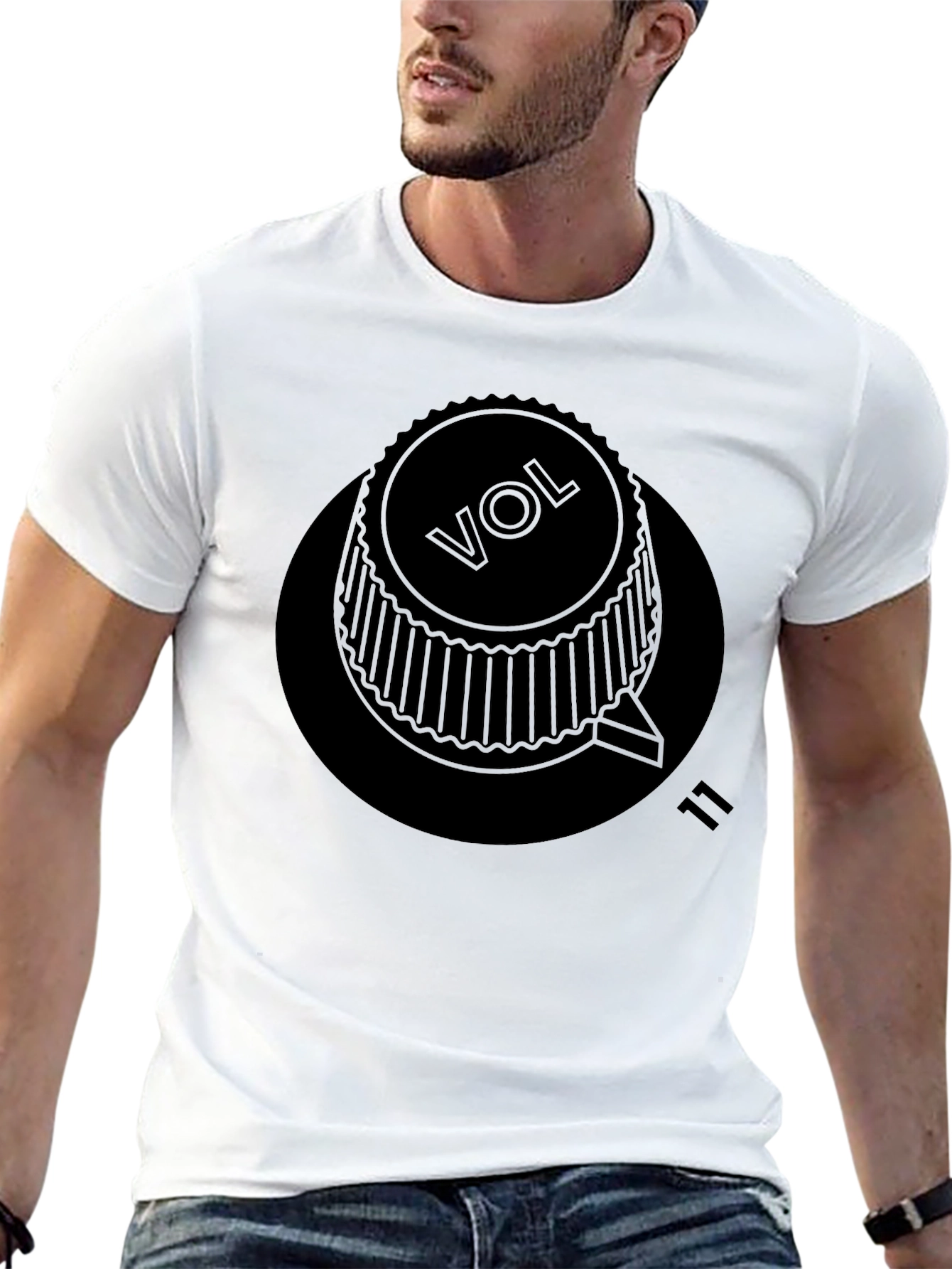Volume Knob Eleven Black T-Shirt