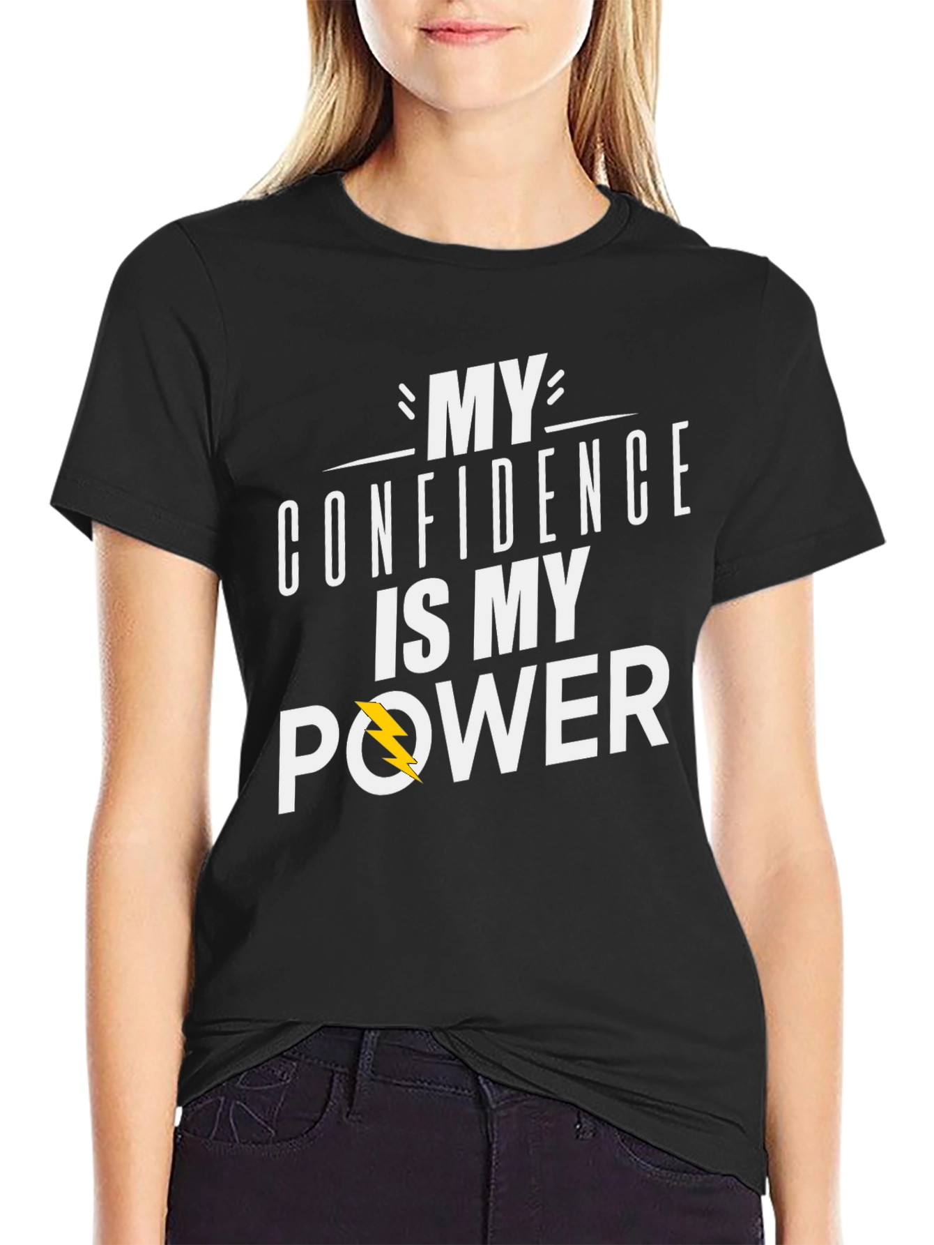 Confidence is My Power T-Shirt - Black