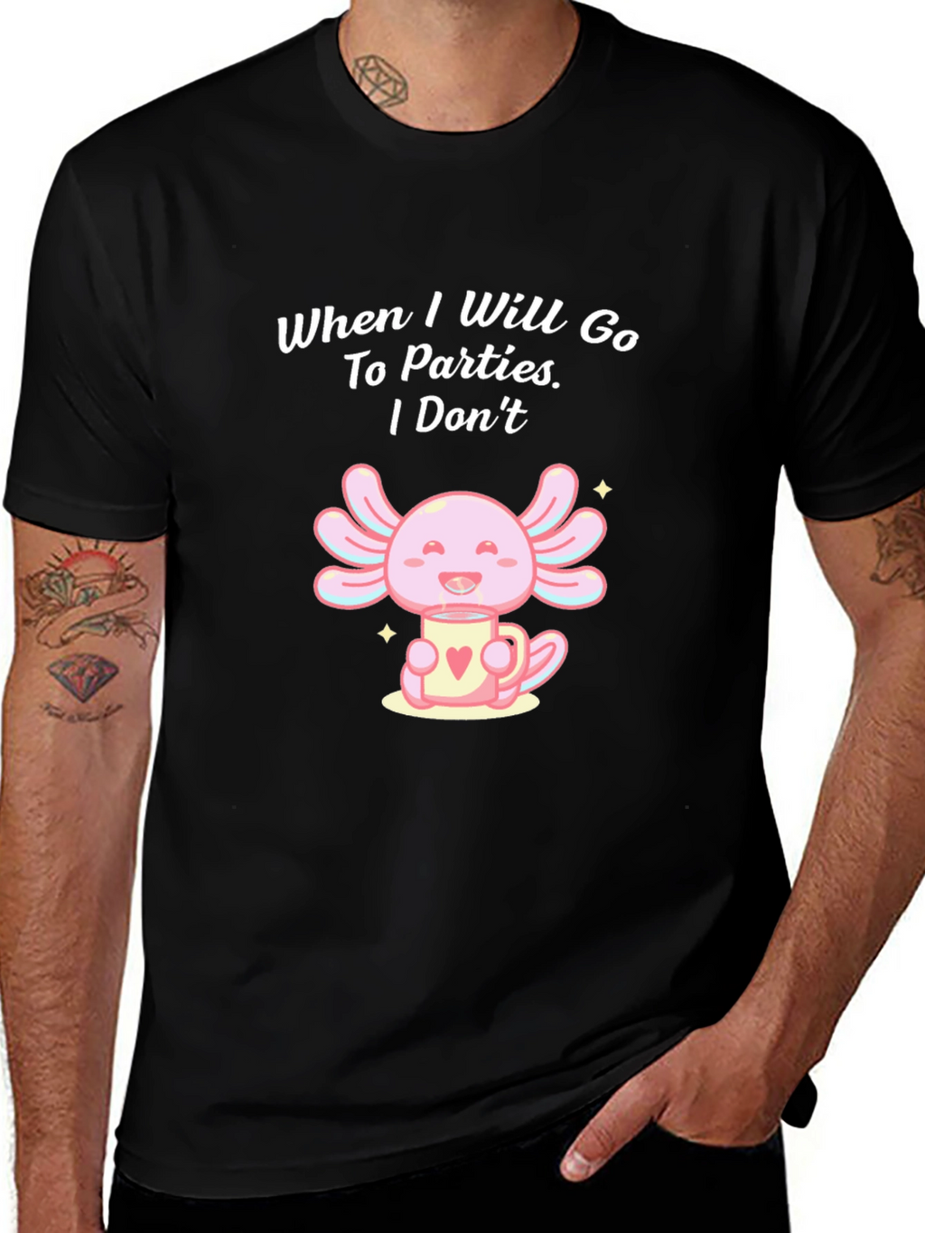 Axolotl Party T-Shirt: Introvert Style