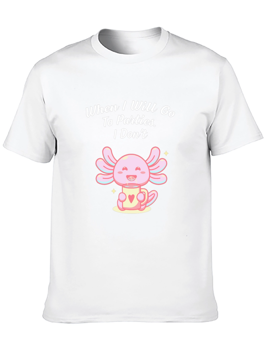 Axolotl Party T-Shirt: Introvert Style