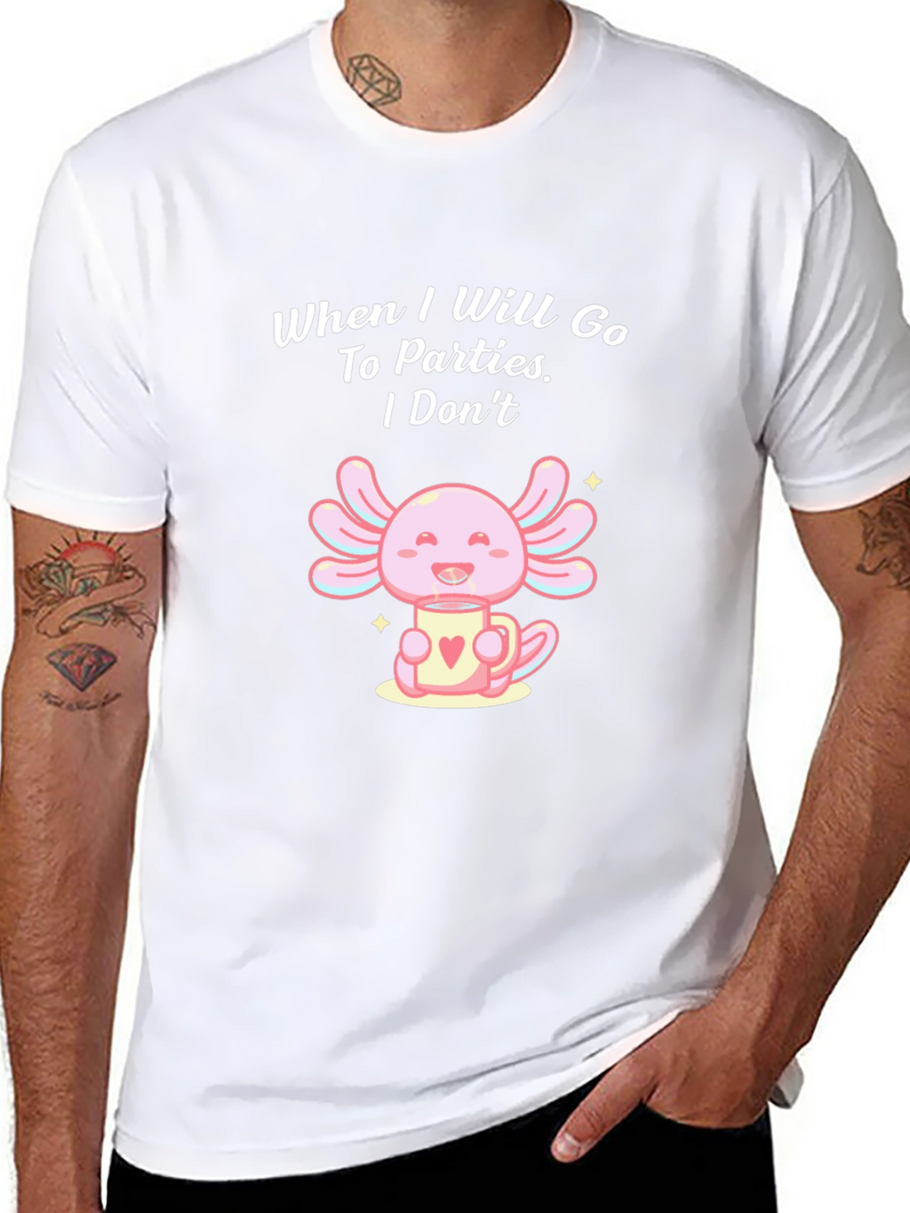 Axolotl Party T-Shirt: Introvert Style