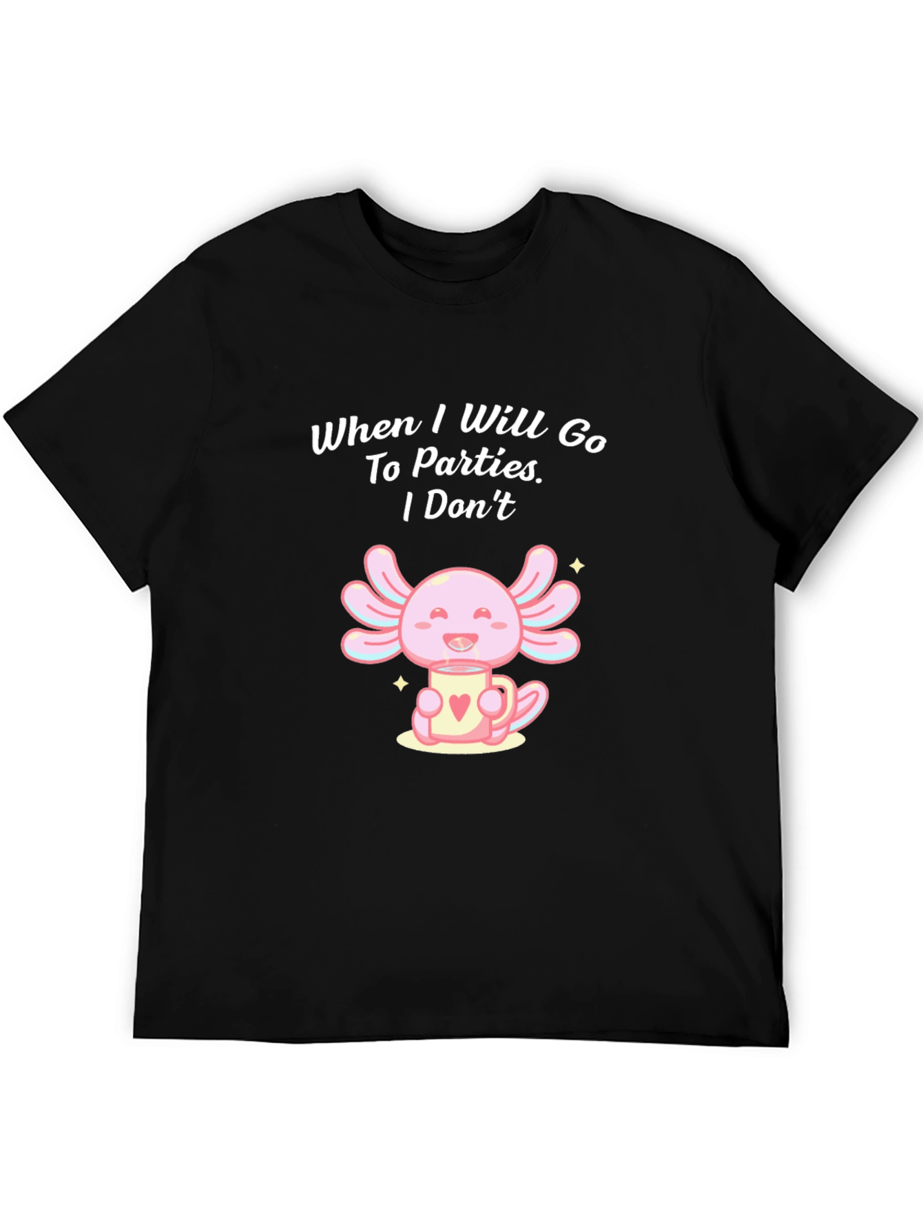 Axolotl Party T-Shirt: Introvert Style