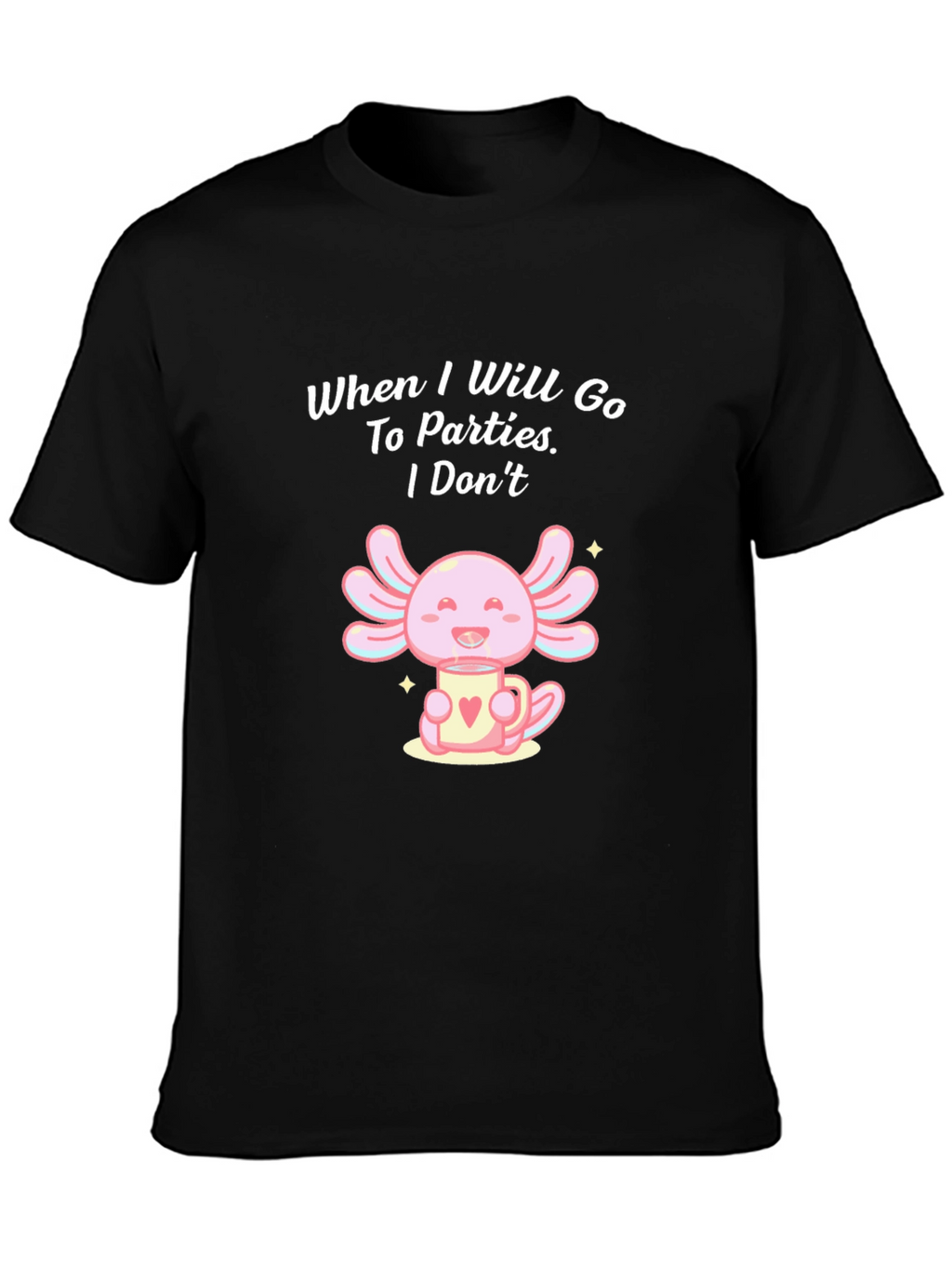 Axolotl Party T-Shirt: Introvert Style