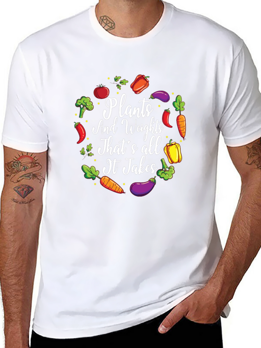 Plants and Weights Graphic T-Shirt