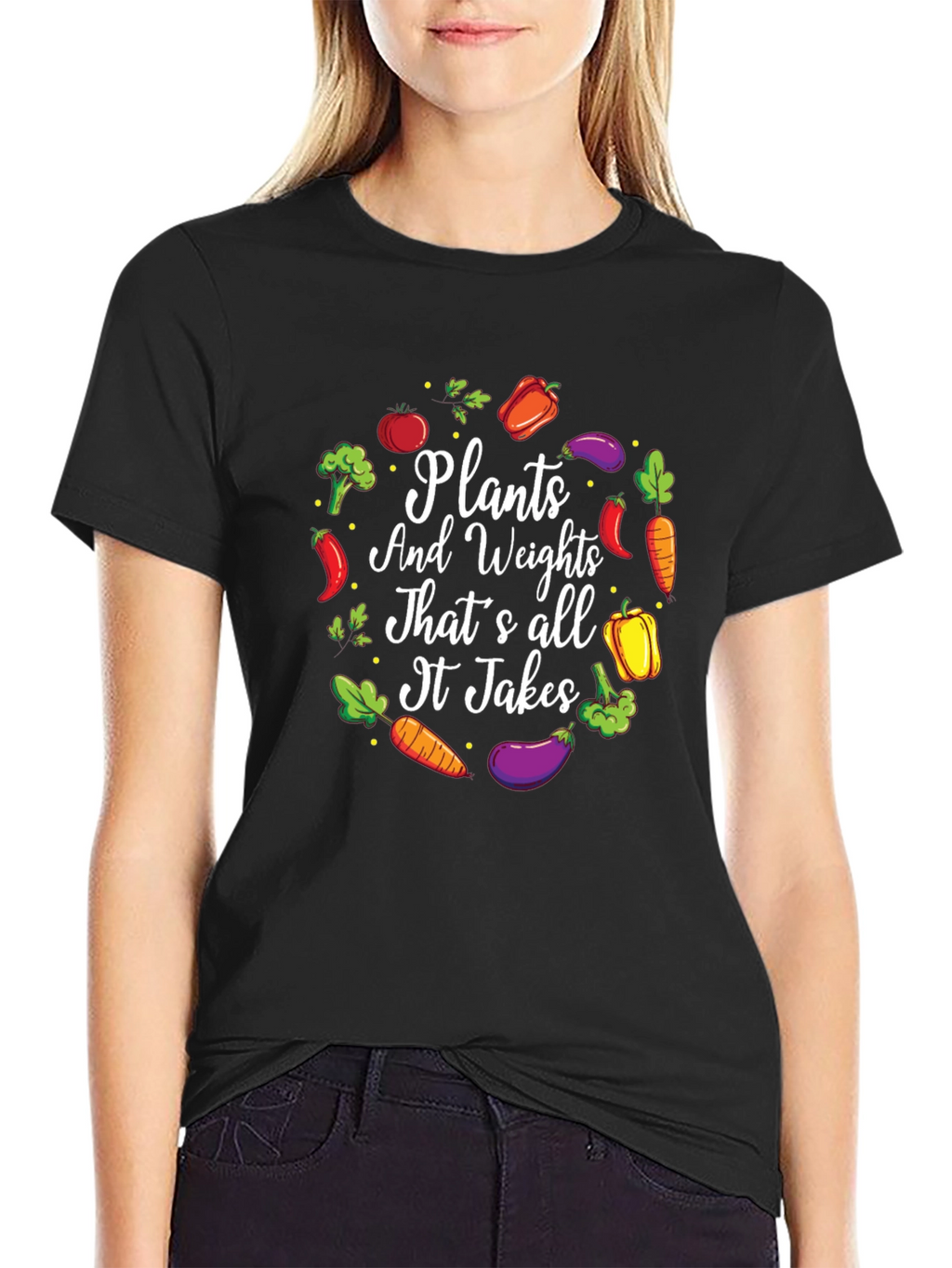 Plants and Weights Graphic T-Shirt