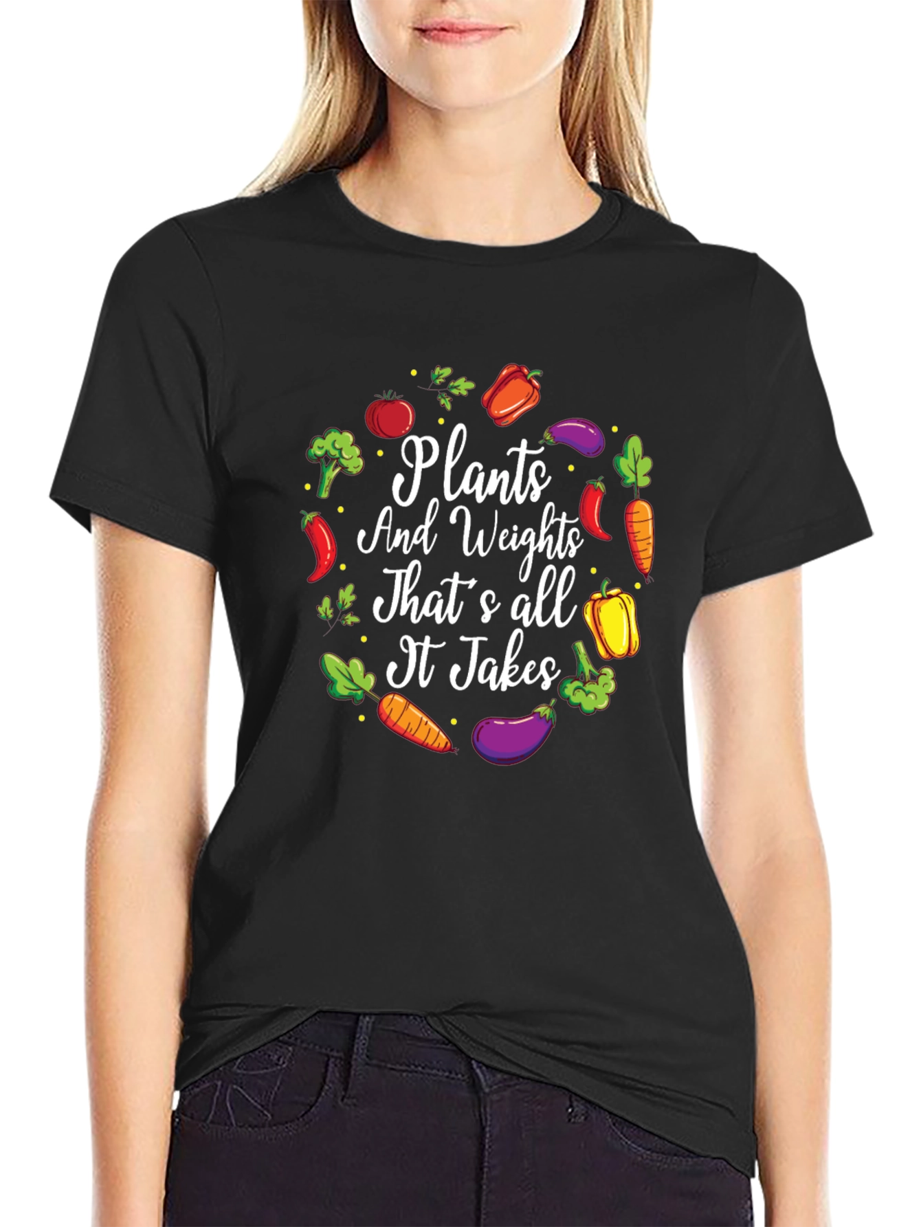 Plants and Weights Graphic T-Shirt
