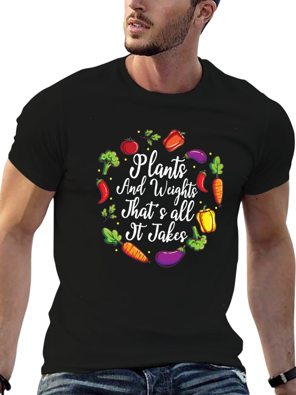 Plants and Weights Graphic T-Shirt