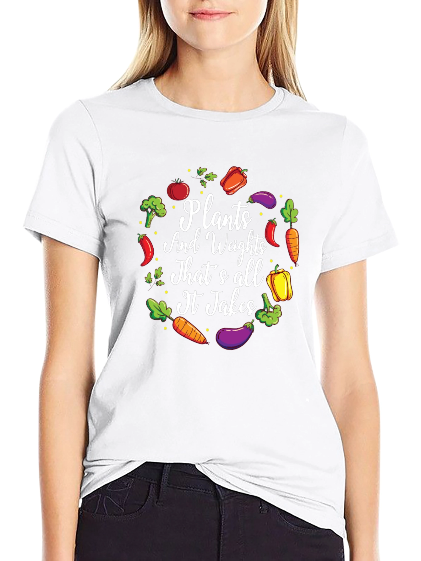 Plants and Weights Graphic T-Shirt