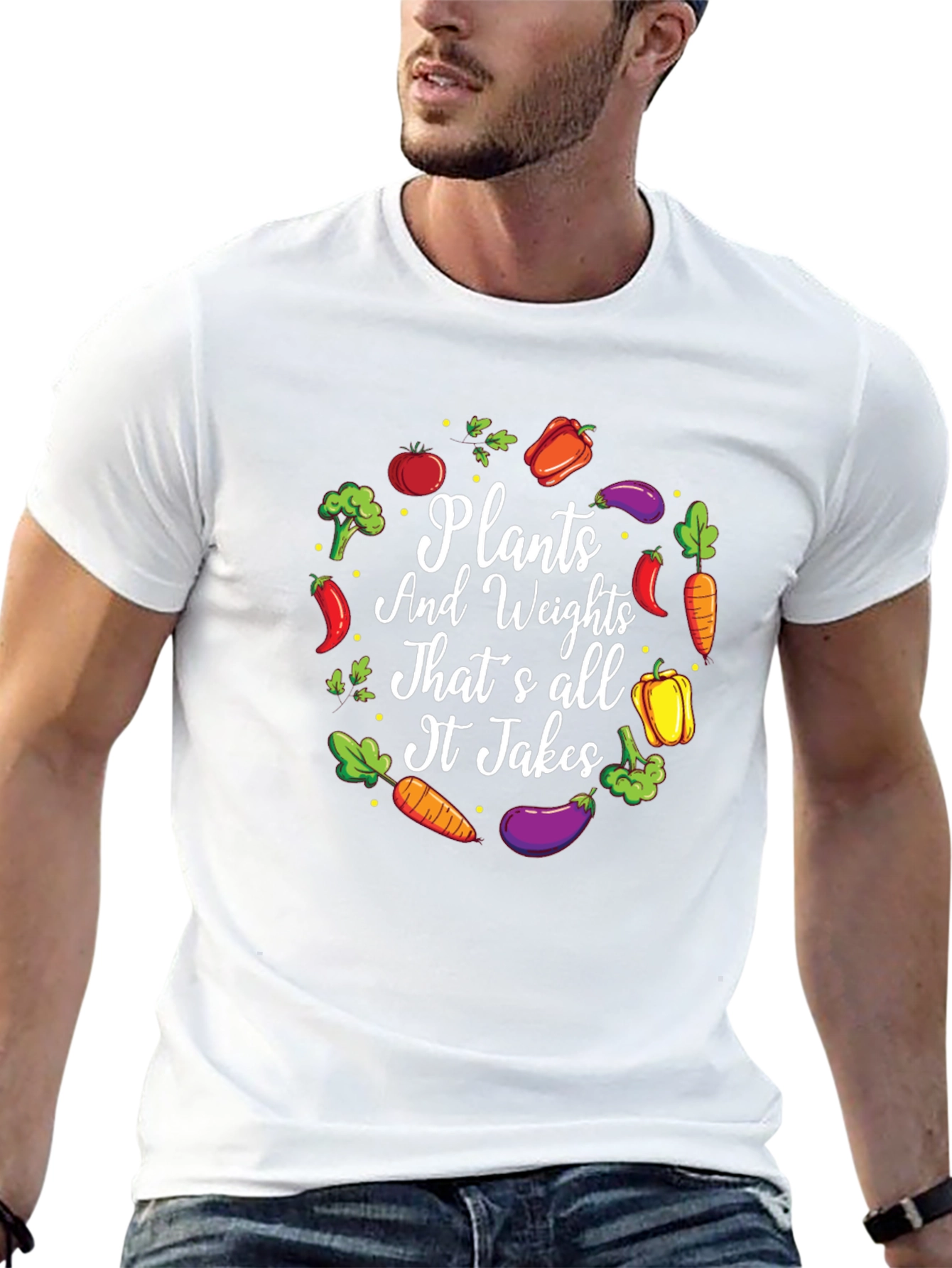 Plants and Weights Graphic T-Shirt