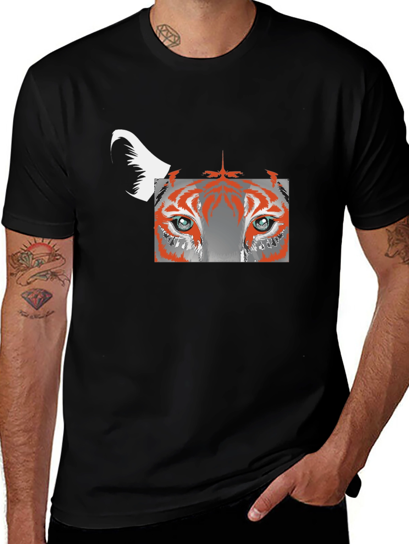 Tiger Eyes Graphic T-Shirt - Bold Statement Tee