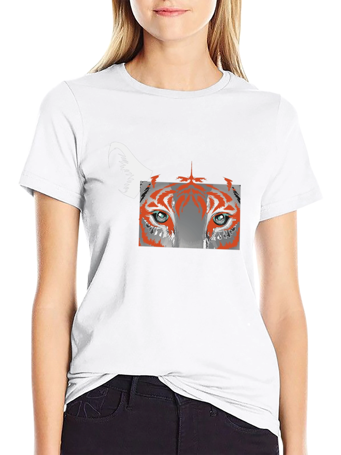 Tiger Eyes Graphic T-Shirt - Bold Statement Tee