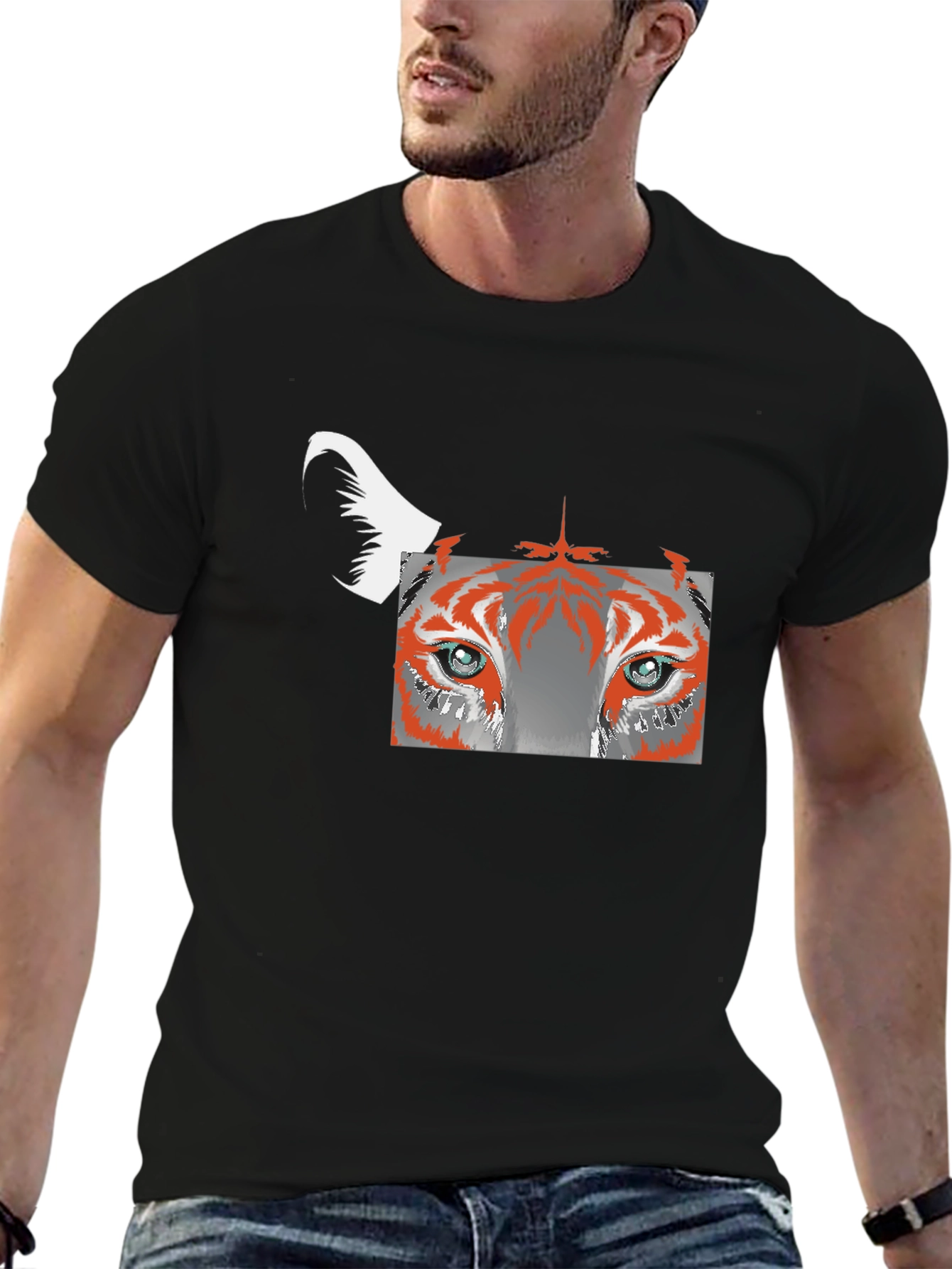 Tiger Eyes Graphic T-Shirt - Bold Statement Tee
