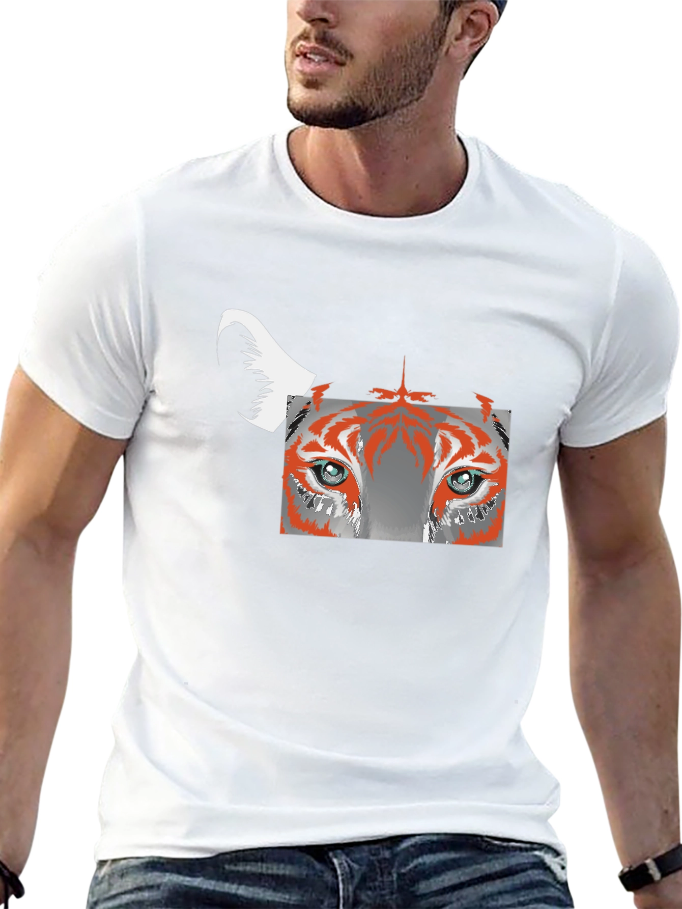 Tiger Eyes Graphic T-Shirt - Bold Statement Tee