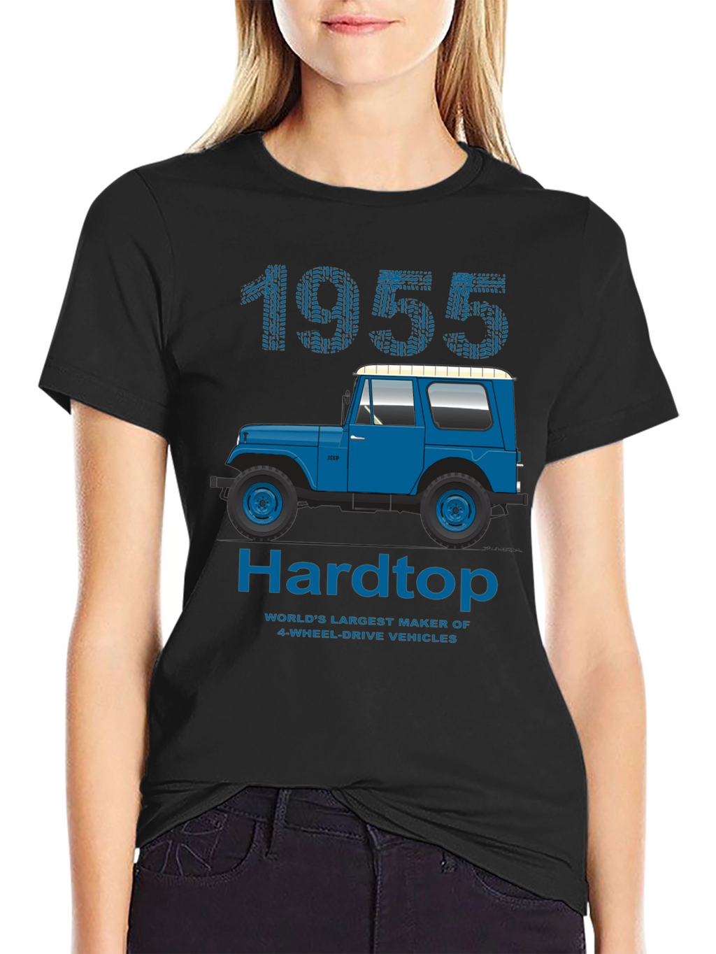 1955 Hardtop T-Shirt: Classic Jeep Design