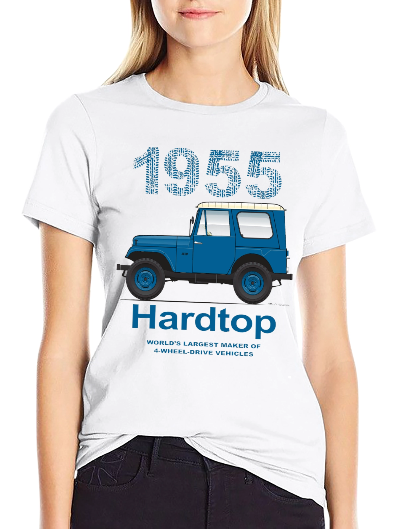 1955 Hardtop T-Shirt: Classic Jeep Design