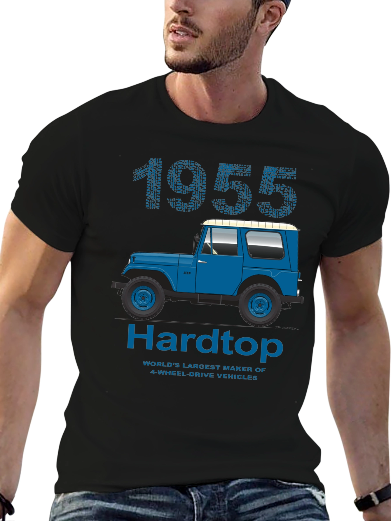 1955 Hardtop T-Shirt: Classic Jeep Design