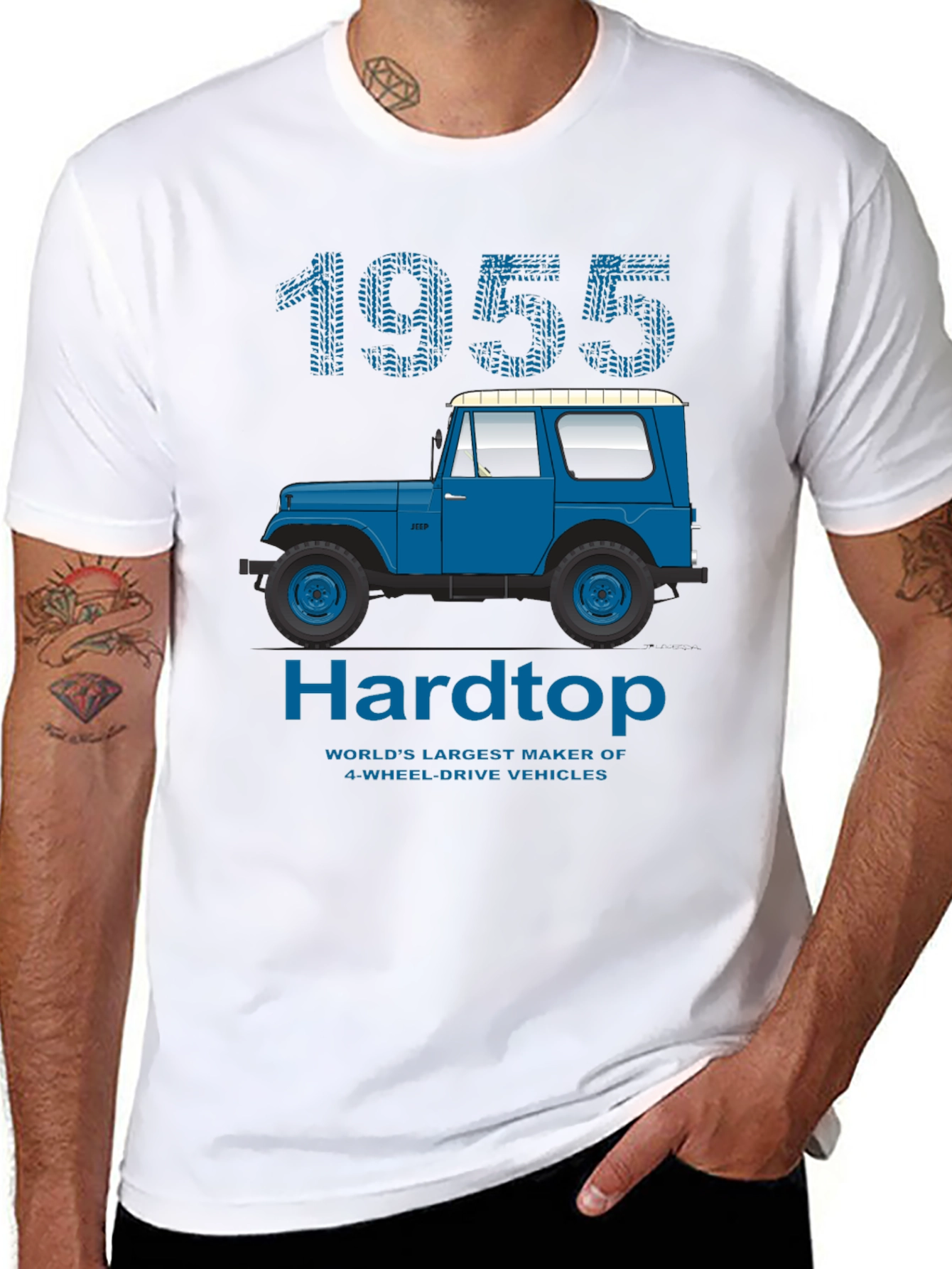 1955 Hardtop T-Shirt: Classic Jeep Design