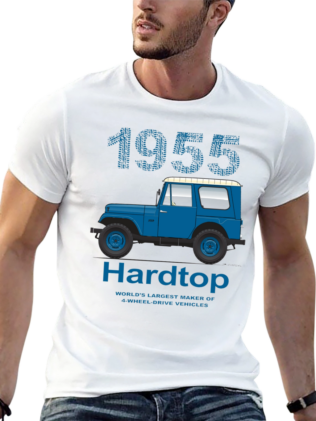 1955 Hardtop T-Shirt: Classic Jeep Design
