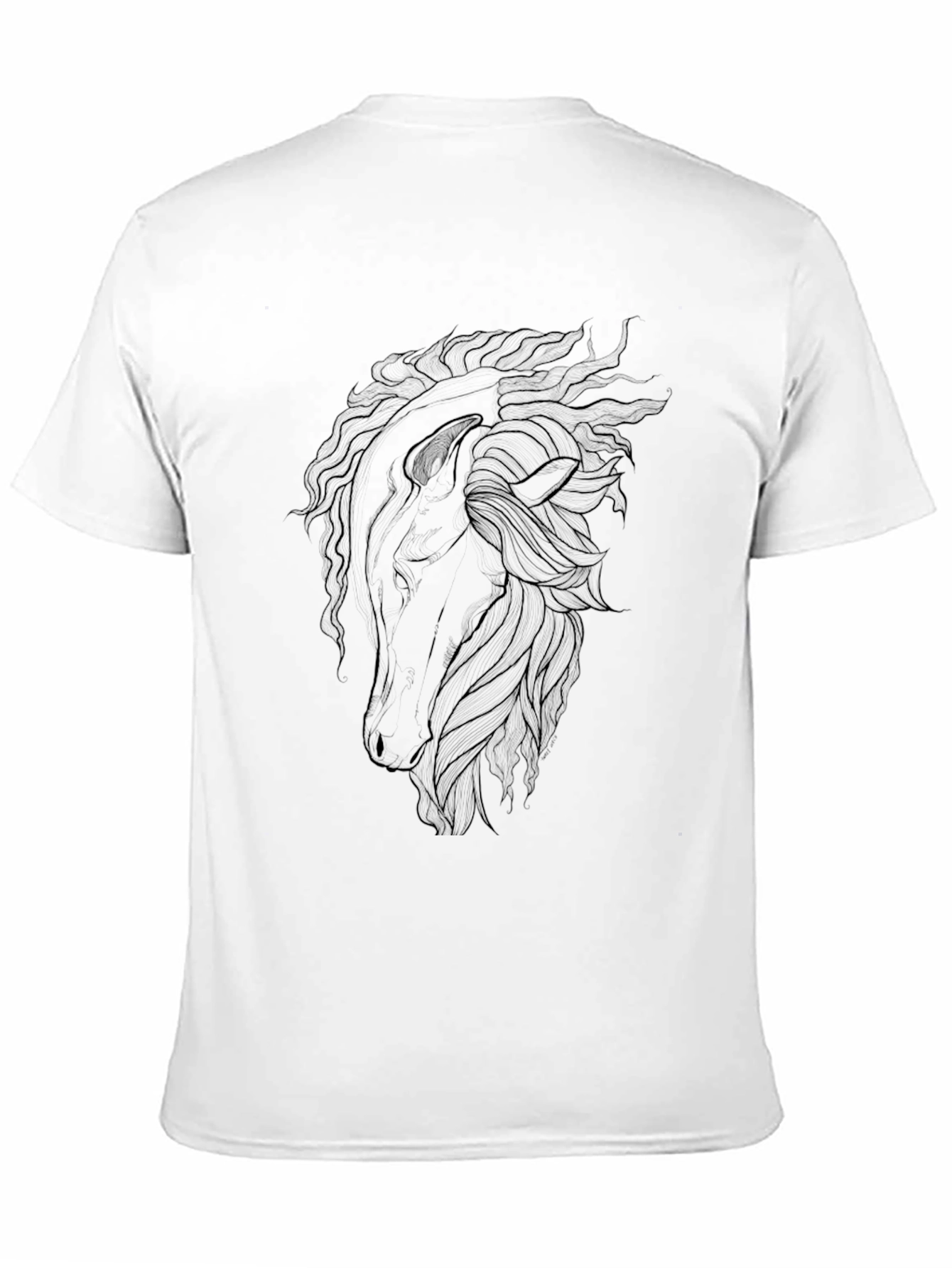 Black Horse Graphic Tee - Stylish Mens Casual T-Shirt