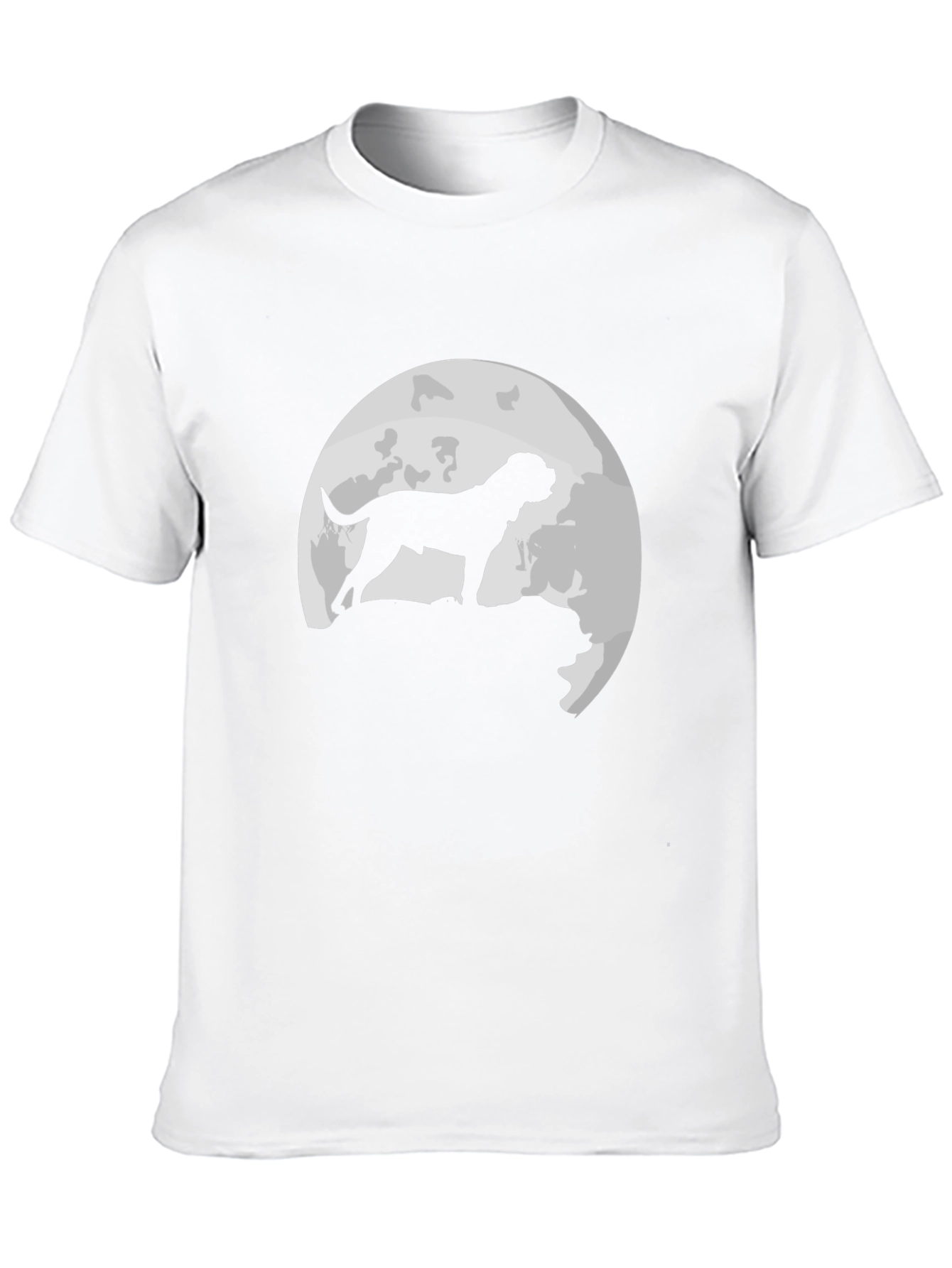 Dog Moon Silhouette T-Shirt - Classic Black Tee