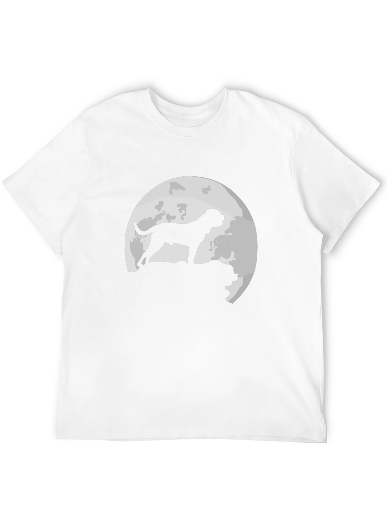 Dog Moon Silhouette T-Shirt - Classic Black Tee