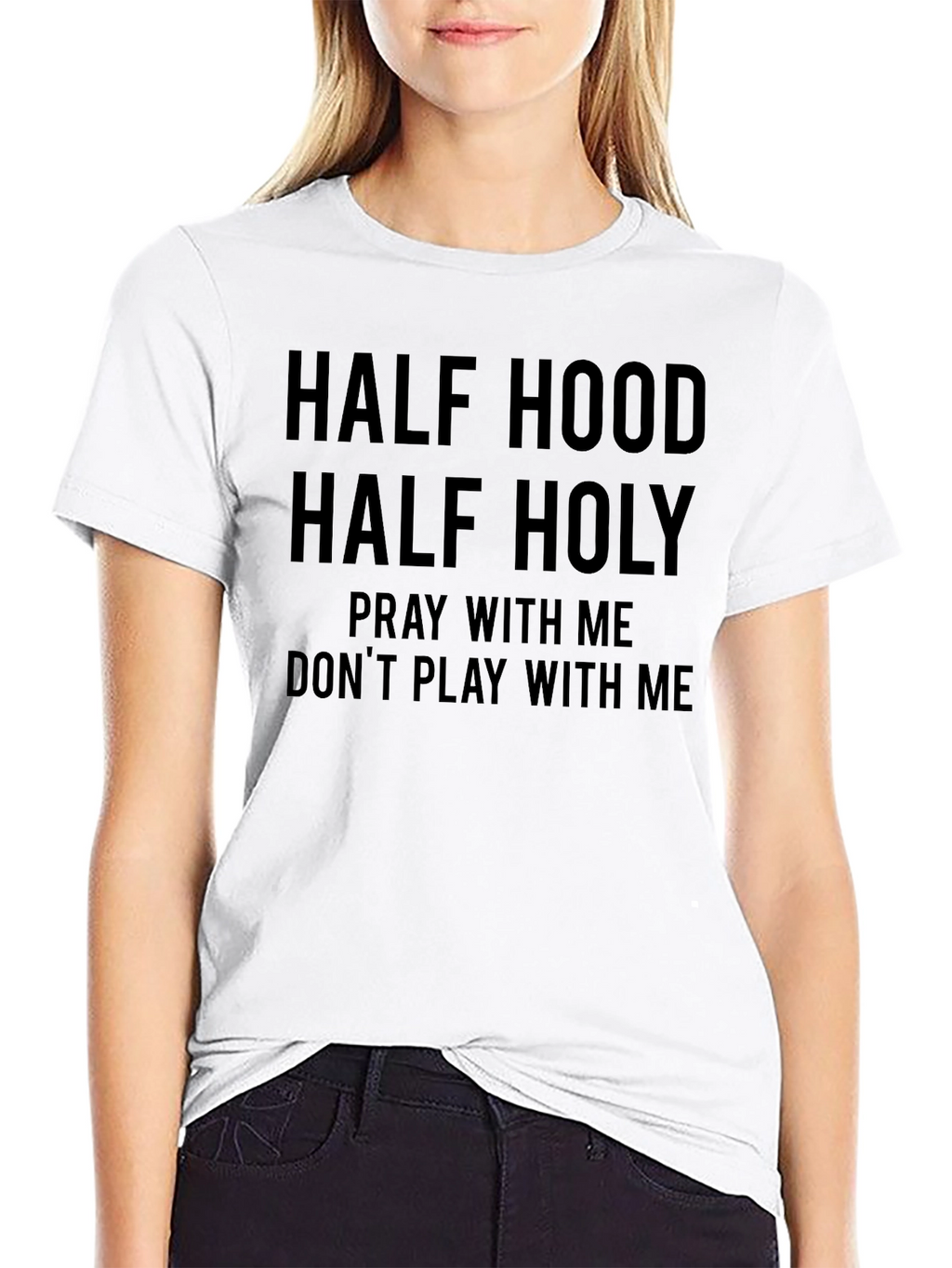 Half Hood Half Holy Graphic Tee