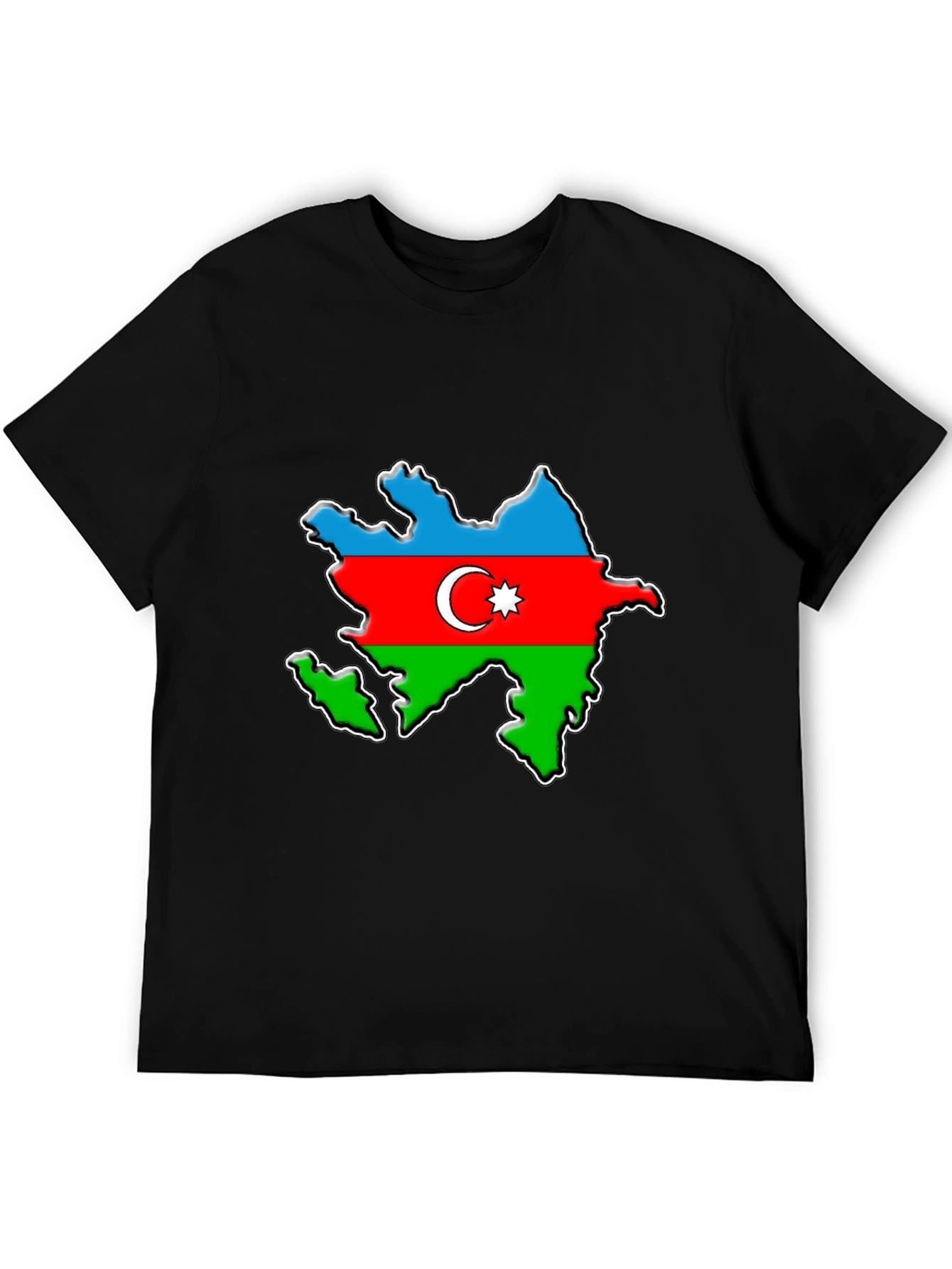 Azerbaijan Flag Map T-Shirt - Patriotic Pride Tee